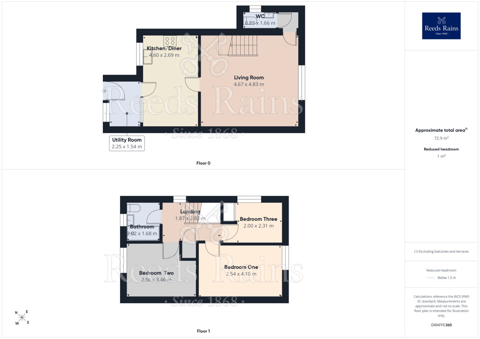 Floorplan of 3 bedroom Semi Detached House for sale, Darfield Avenue, Owlthorpe, Sheffield, S20
