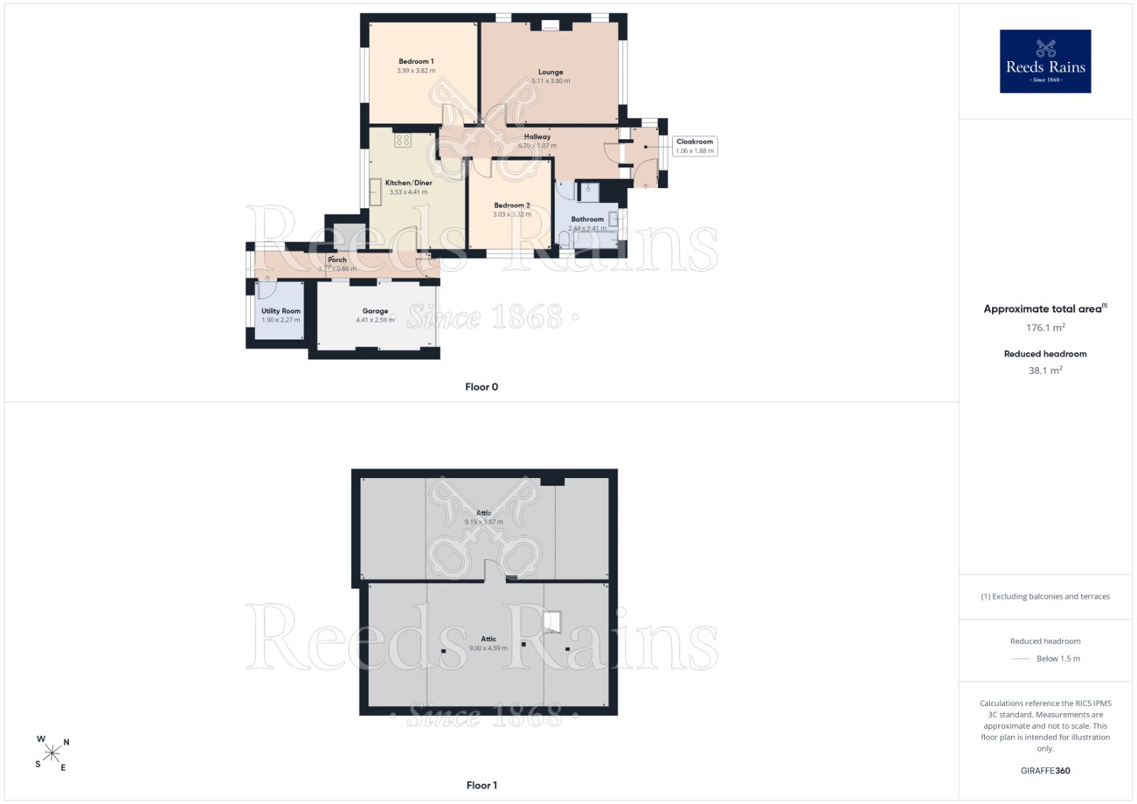 Floorplan of 2 bedroom Detached Bungalow for sale, Long Line, Sheffield, S11