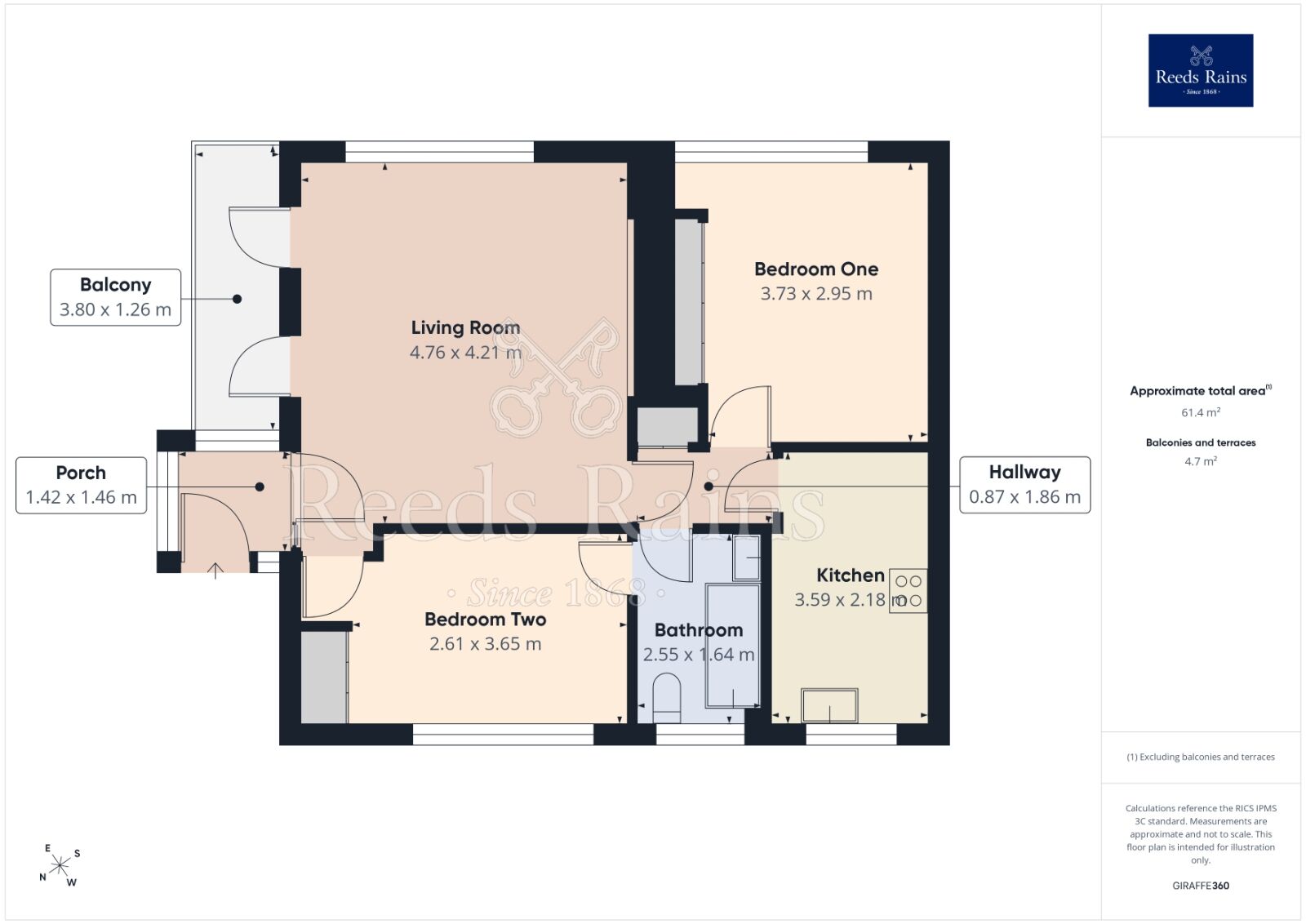 Floorplan of 2 bedroom Flat for sale, St. Andrews Close, Sheffield, S11