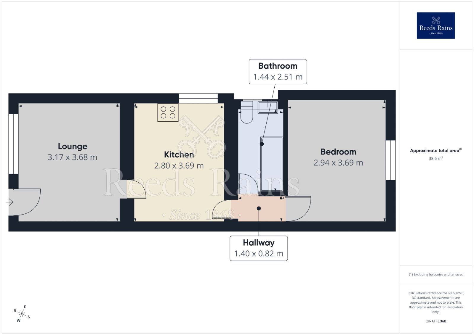 Floorplan of 1 bedroom Flat to rent, Olivet Road, Sheffield, S8