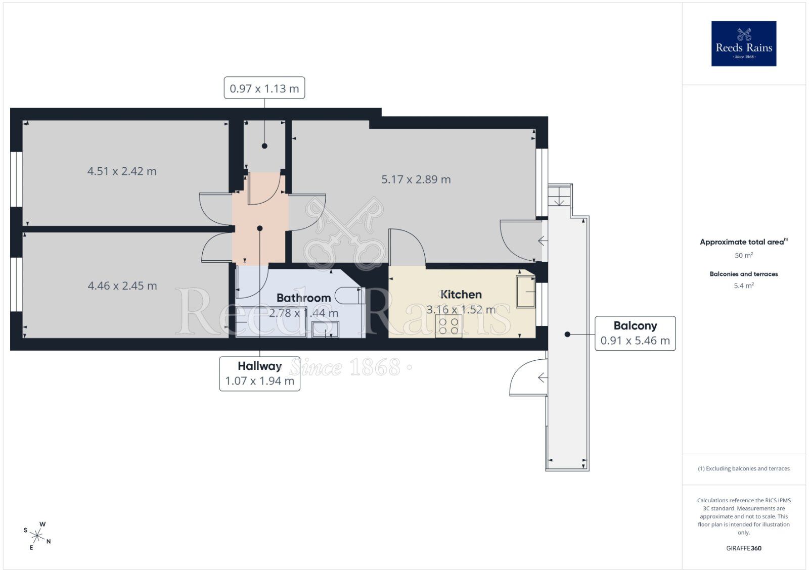 Floorplan of 2 bedroom Flat to rent, Olivet Road, Sheffield, S8