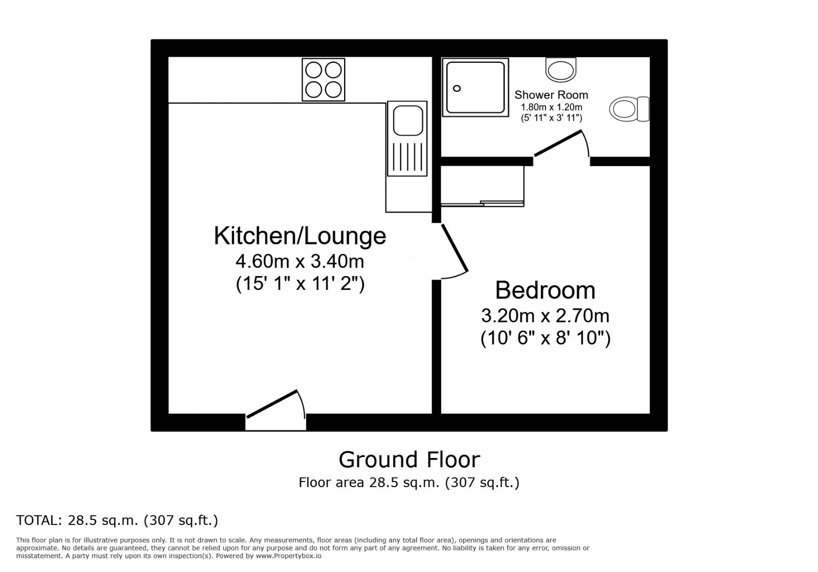 Floorplan of 1 bedroom Flat to rent, Watson Road, Sheffield, S10