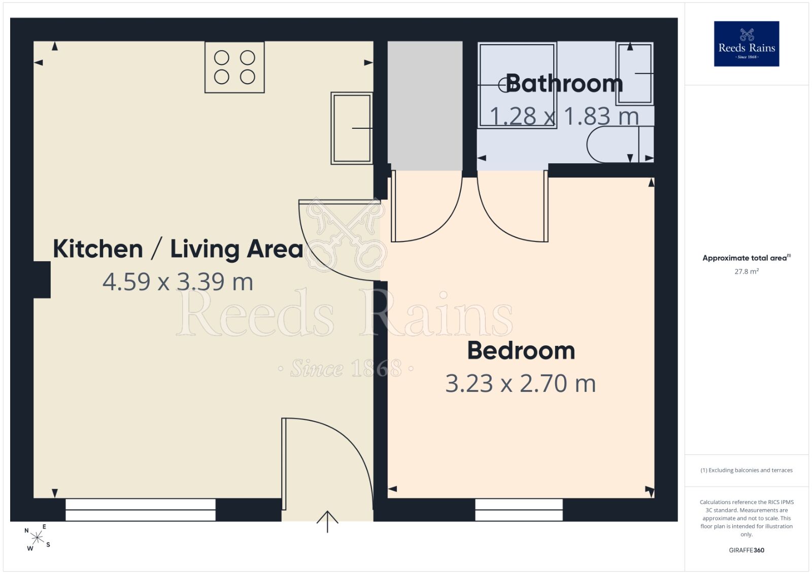 Floorplan of 1 bedroom Flat to rent, Watson Road, Sheffield, S10