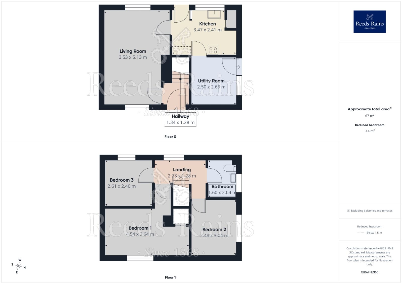 Floorplan of 3 bedroom End Terrace House for sale, Lowedges Crescent, Sheffield, S8
