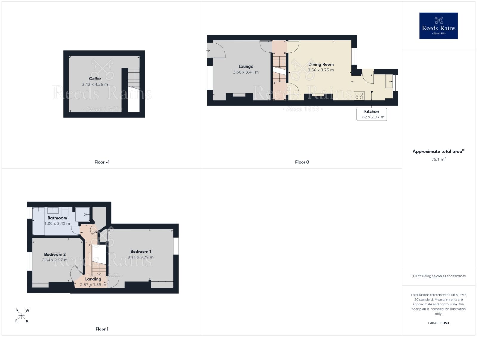 Floorplan of 2 bedroom Mid Terrace House to rent, Broxholme Road, Sheffield, S8