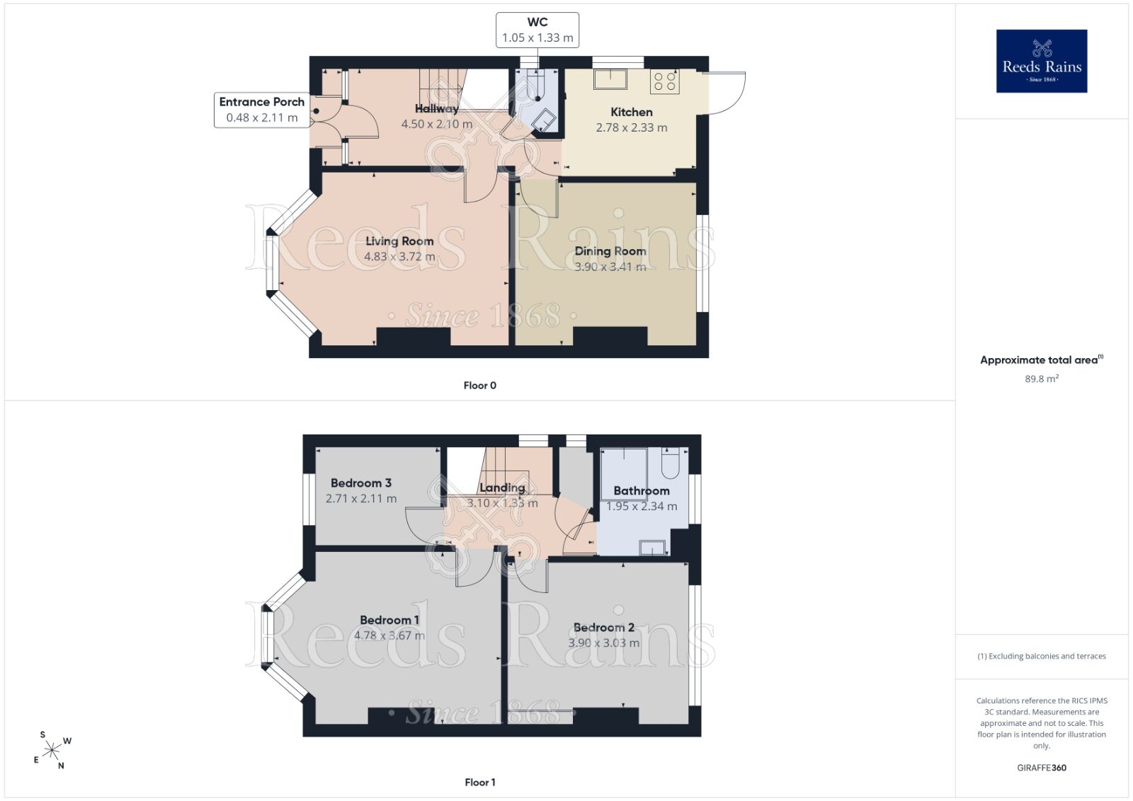 Floorplan of 3 bedroom Semi Detached House to rent, Rupert Road, Sheffield, S7