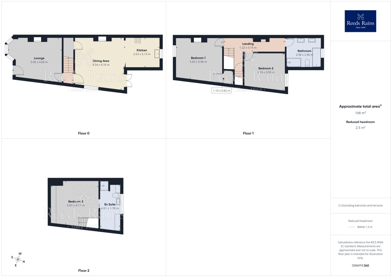 Floorplan of 3 bedroom End Terrace House to rent, School Road, Sheffield, S10