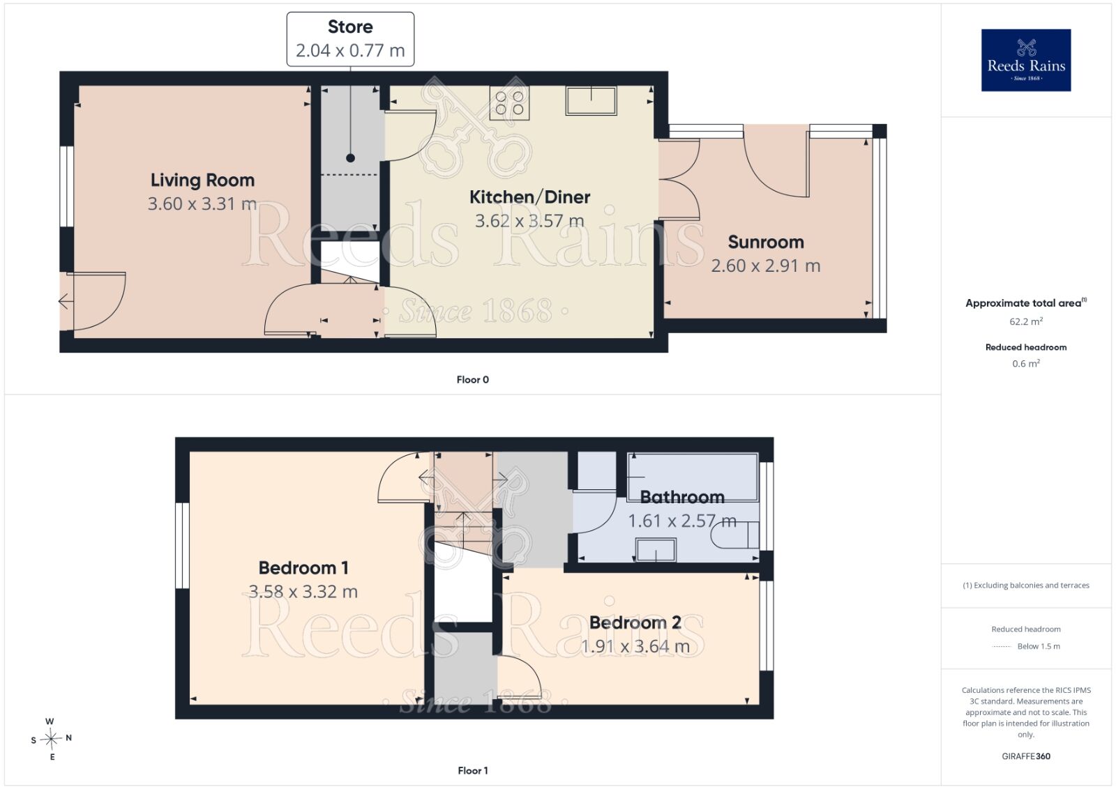 Floorplan of 2 bedroom Mid Terrace House for sale, Rodman Street, Sheffield, S13