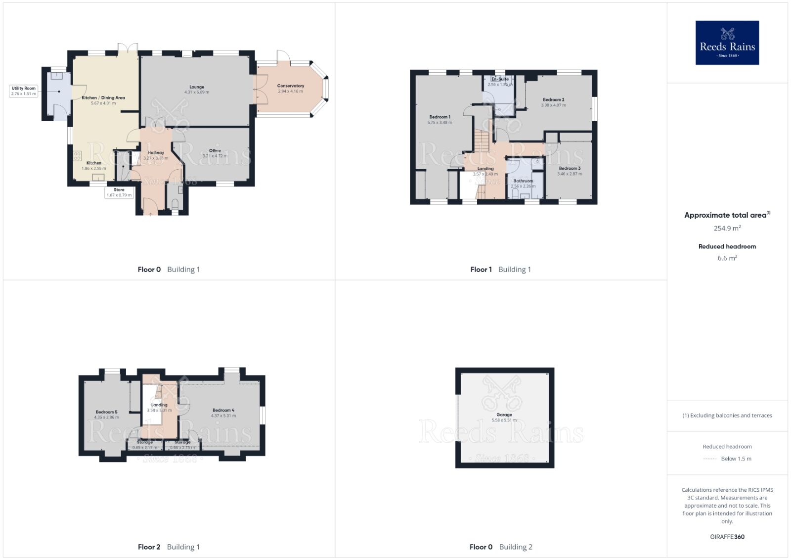 Floorplan of 5 bedroom Detached House for sale, Old Hall Mews, Sheffield, S8