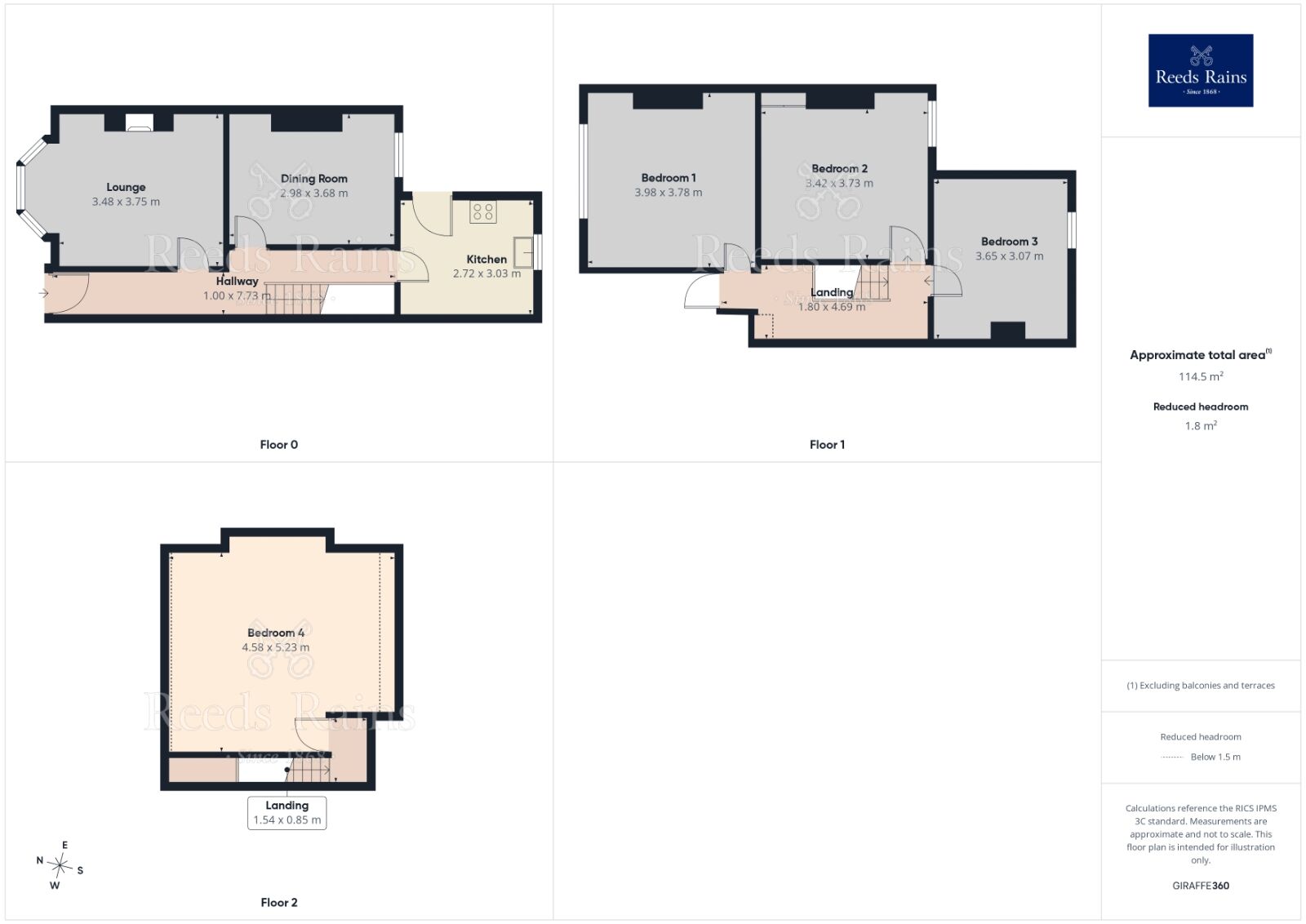 Floorplan of 4 bedroom Mid Terrace House to rent, Fieldhead Road, Sheffield, S8