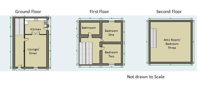 Floorplan of 2 bedroom Mid Terrace House for sale, Castle Street, Caergwrle, Flintshire, LL12