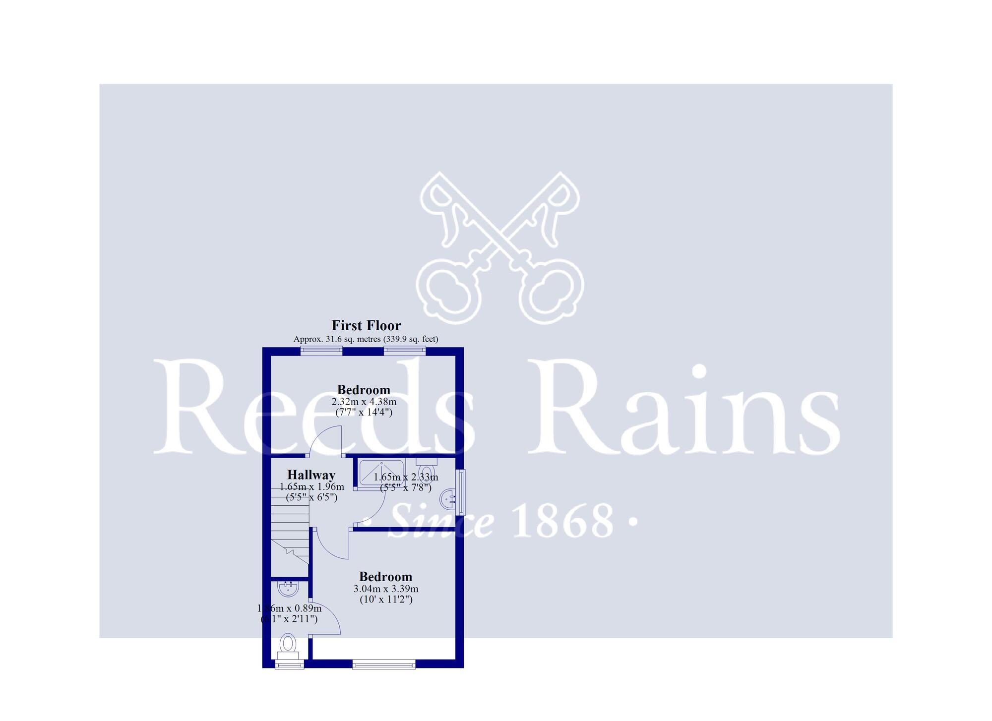 Floorplan of 2 bedroom Semi Detached House for sale, Thornleigh, Wrexham, LL13