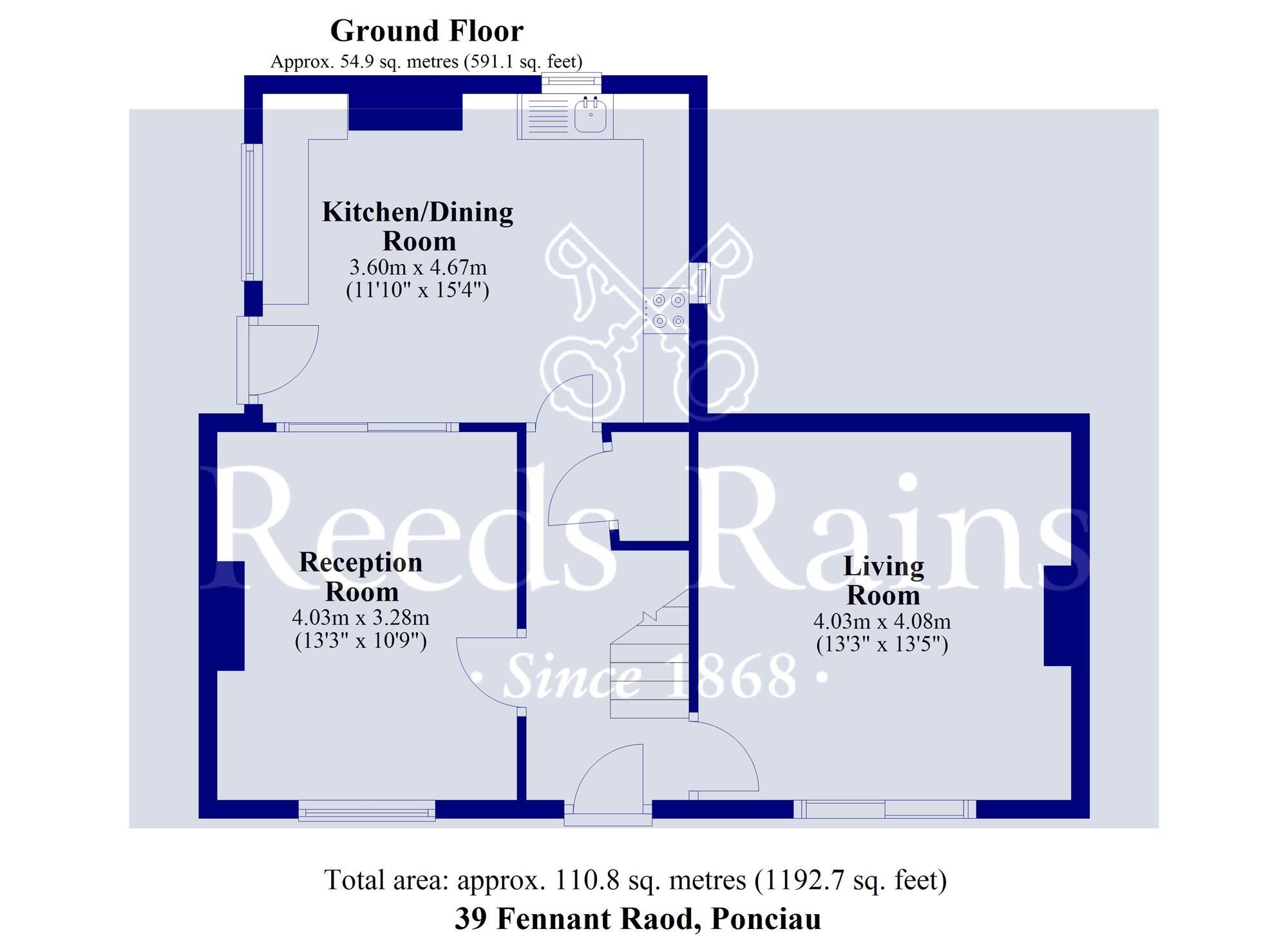 Floorplan of 4 bedroom Detached House for sale, Fennant Road, Ponciau, Wrexham, LL14