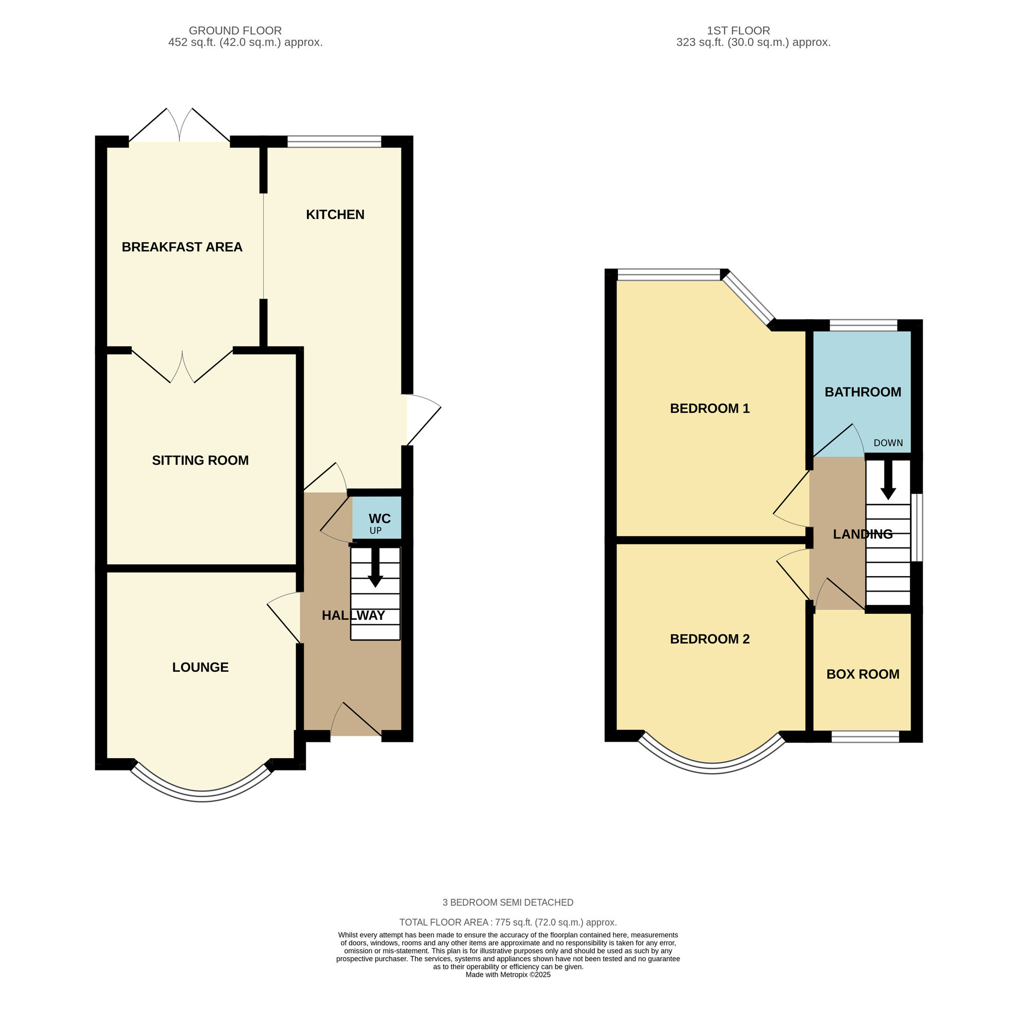 Floorplan of 3 bedroom Semi Detached House for sale, Saxondale Avenue, Birmingham, West Midlands, B26