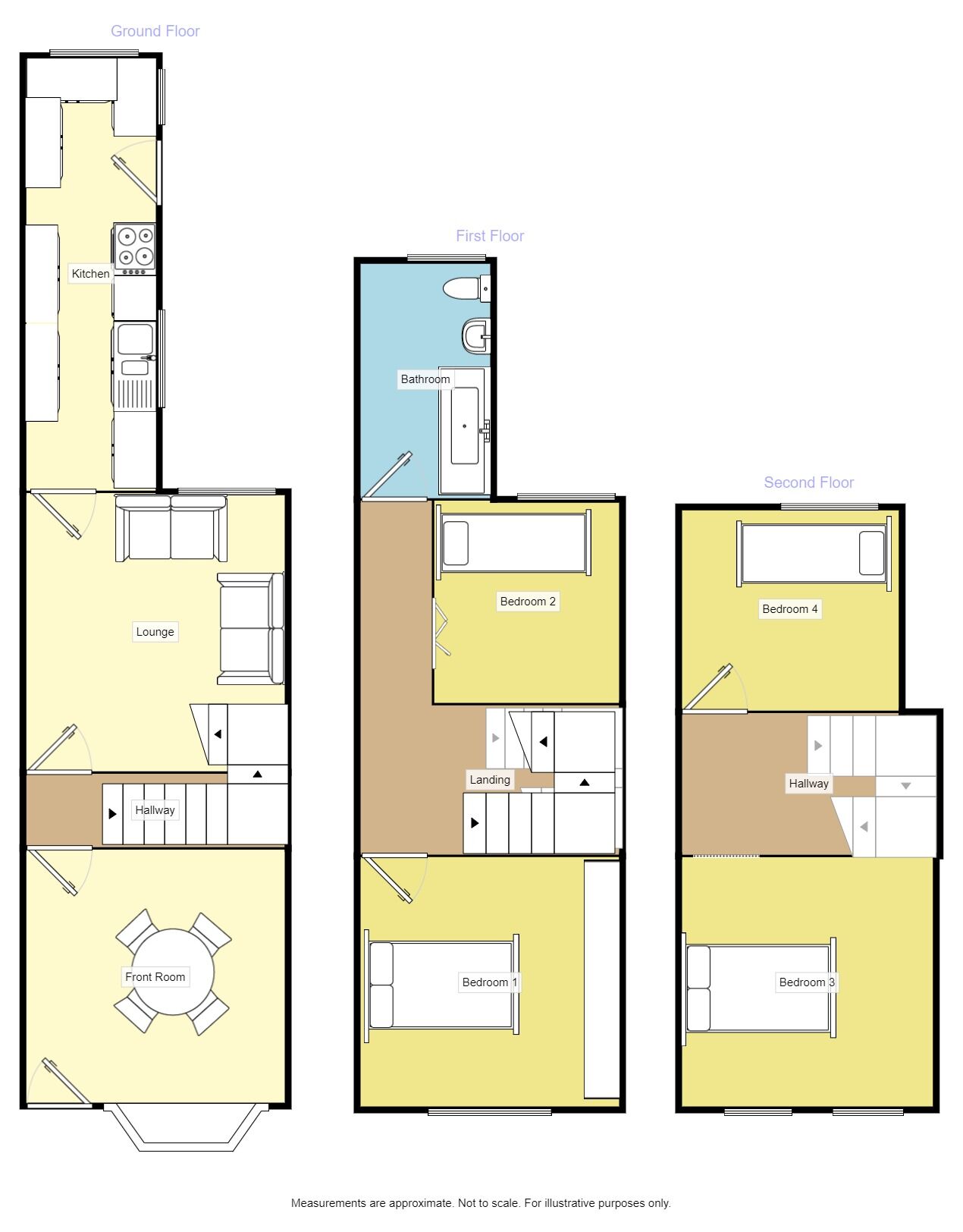 Floorplan of 4 bedroom Mid Terrace House for sale, Deakins Road, Birmingham, West Midlands, B25