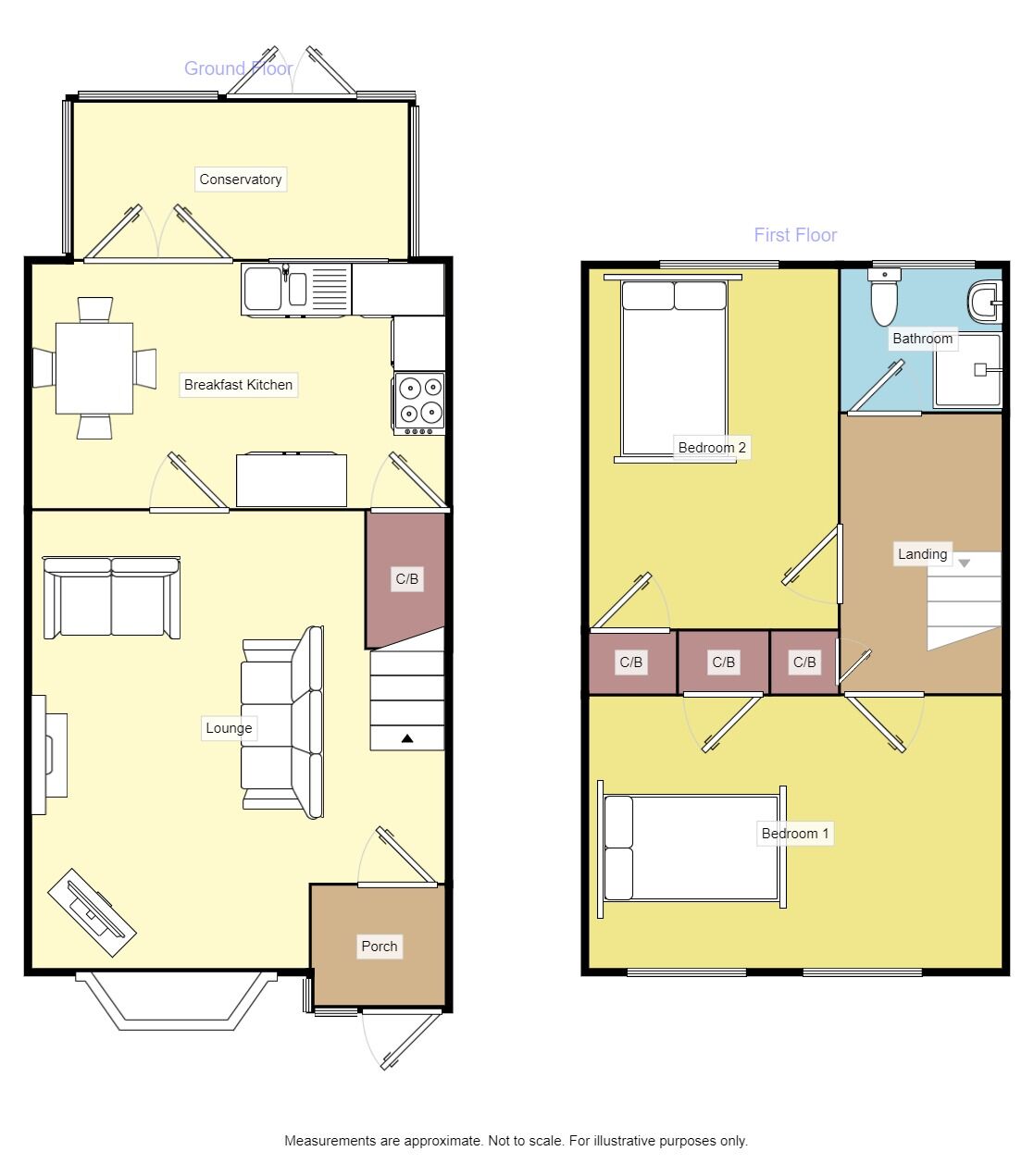 Floorplan of 2 bedroom Mid Terrace House for sale, Amanda Drive, Birmingham, West Midlands, B26