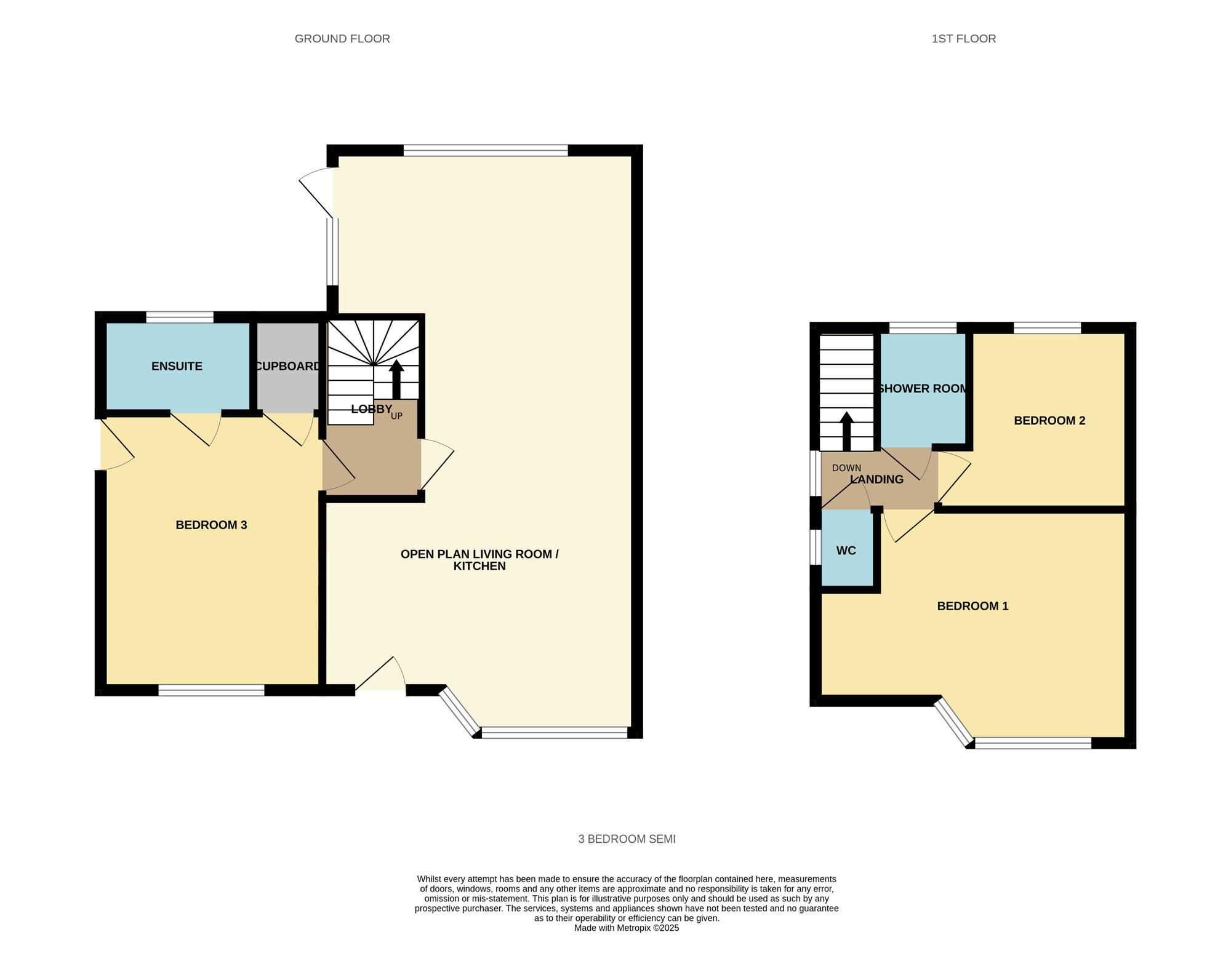 Floorplan of 3 bedroom Semi Detached House for sale, Rosecroft Road, Birmingham, West Midlands, B26