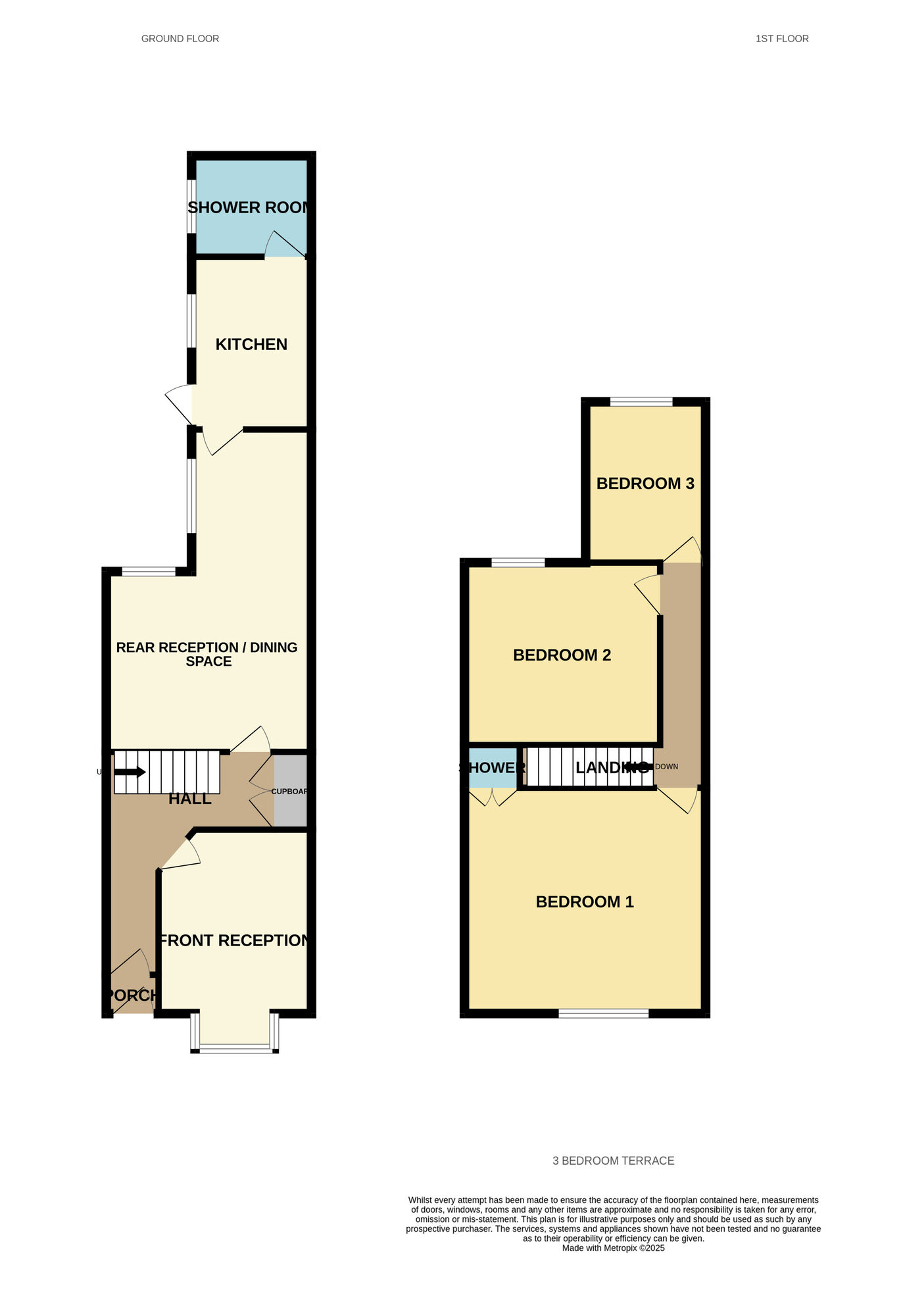 Floorplan of 3 bedroom Mid Terrace House for sale, Warwell Lane, Birmingham, West Midlands, B26