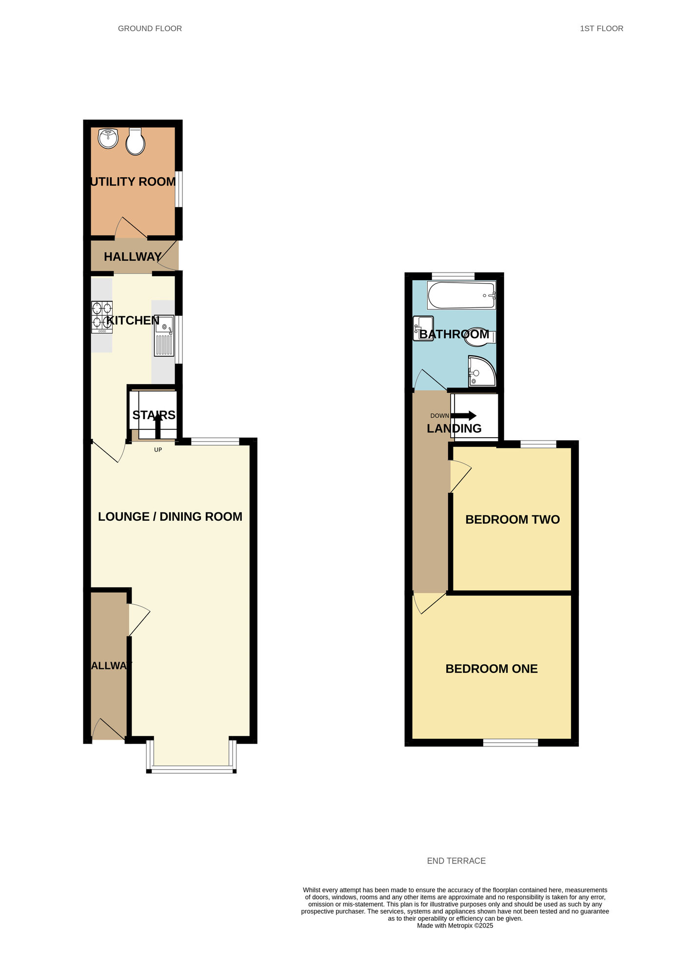 Floorplan of 2 bedroom End Terrace House for sale, Preston Road, Yardley, West Midlands, B26