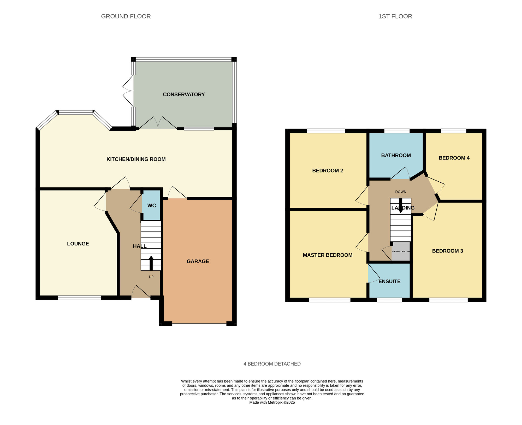 Floorplan of 4 bedroom Detached House for sale, Birchtrees Croft, Birmingham, West Midlands, B26