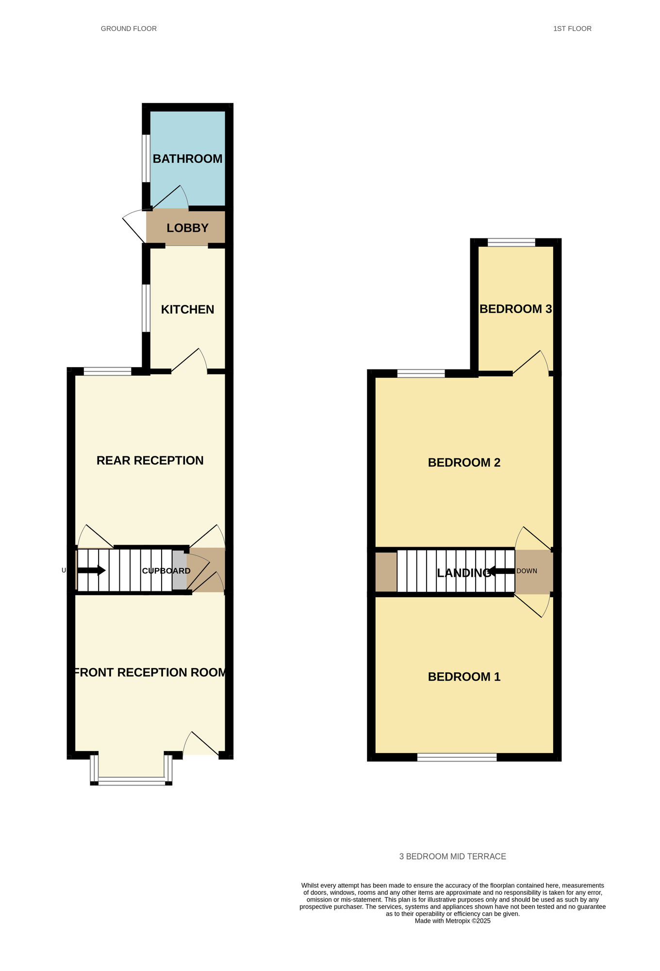 Floorplan of 3 bedroom Mid Terrace House for sale, Imperial Road, Birmingham, West Midlands, B9
