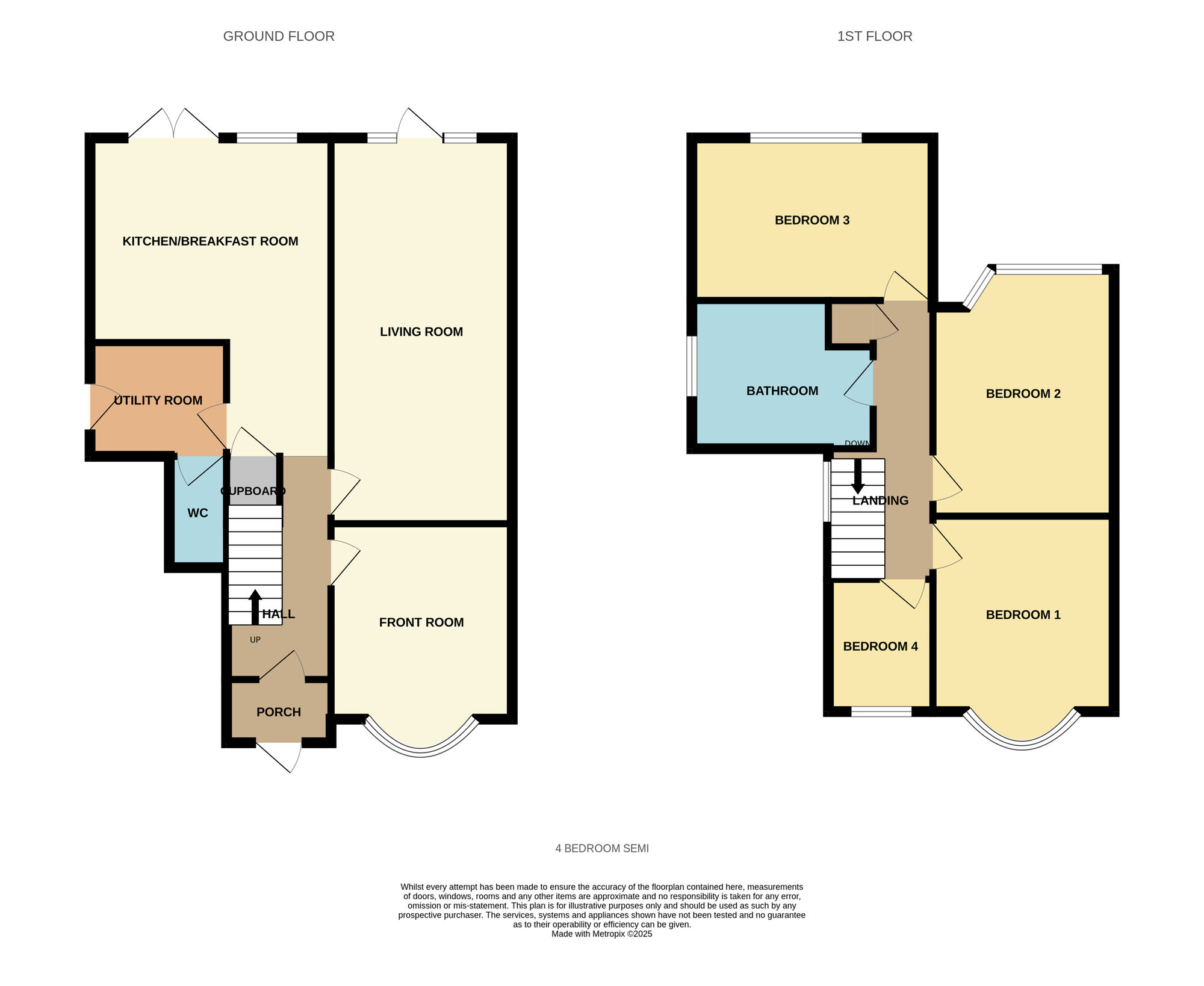 Floorplan of 4 bedroom Semi Detached House for sale, Bilton Grange Road, Birmingham, West Midlands, B26