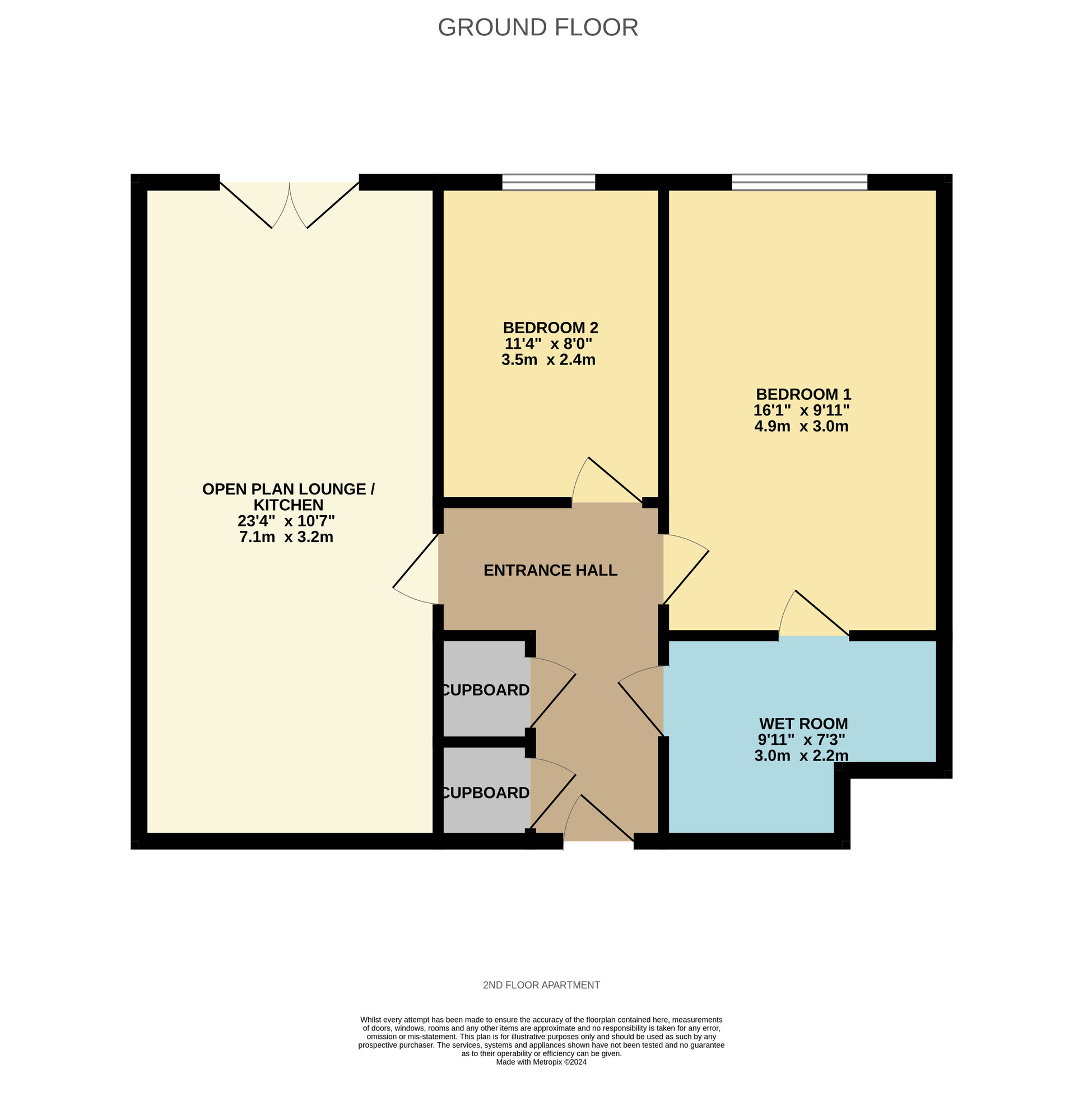 Floorplan of 2 bedroom  Flat for sale, Sheldon Heath Road, Birmingham, West Midlands, B26