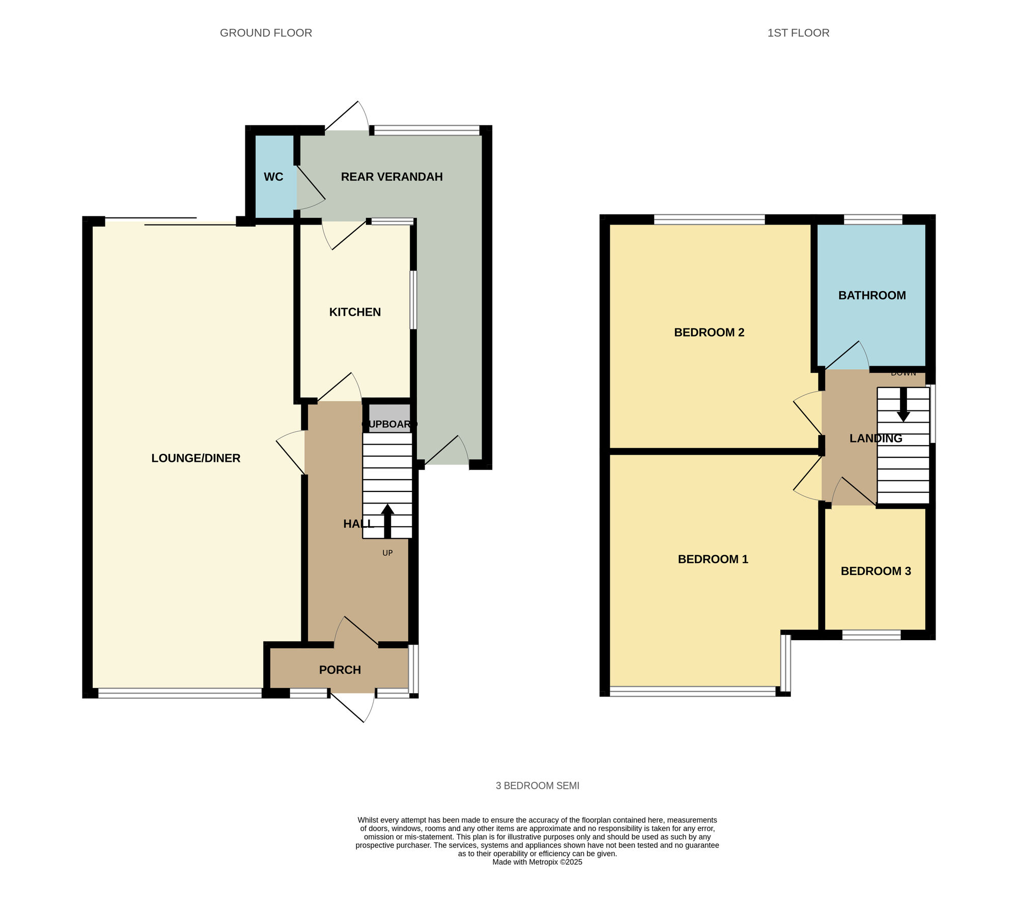 Floorplan of 3 bedroom Semi Detached House for sale, Bordesley Green East, Stechford, West Midlands, B33