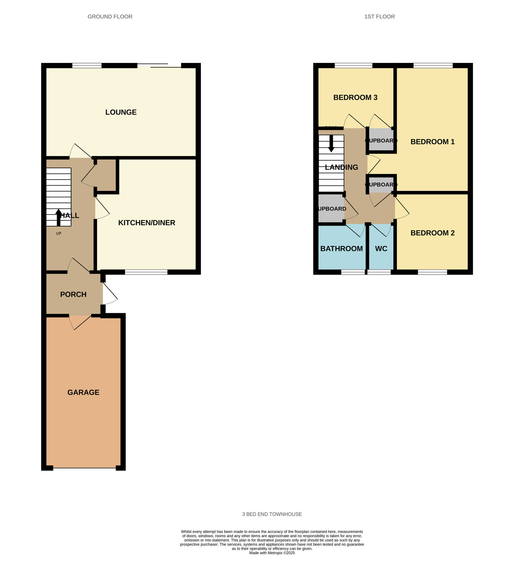 Floorplan of 3 bedroom End Terrace House for sale, Rickyard Close, Yardley, West Midlands, B25