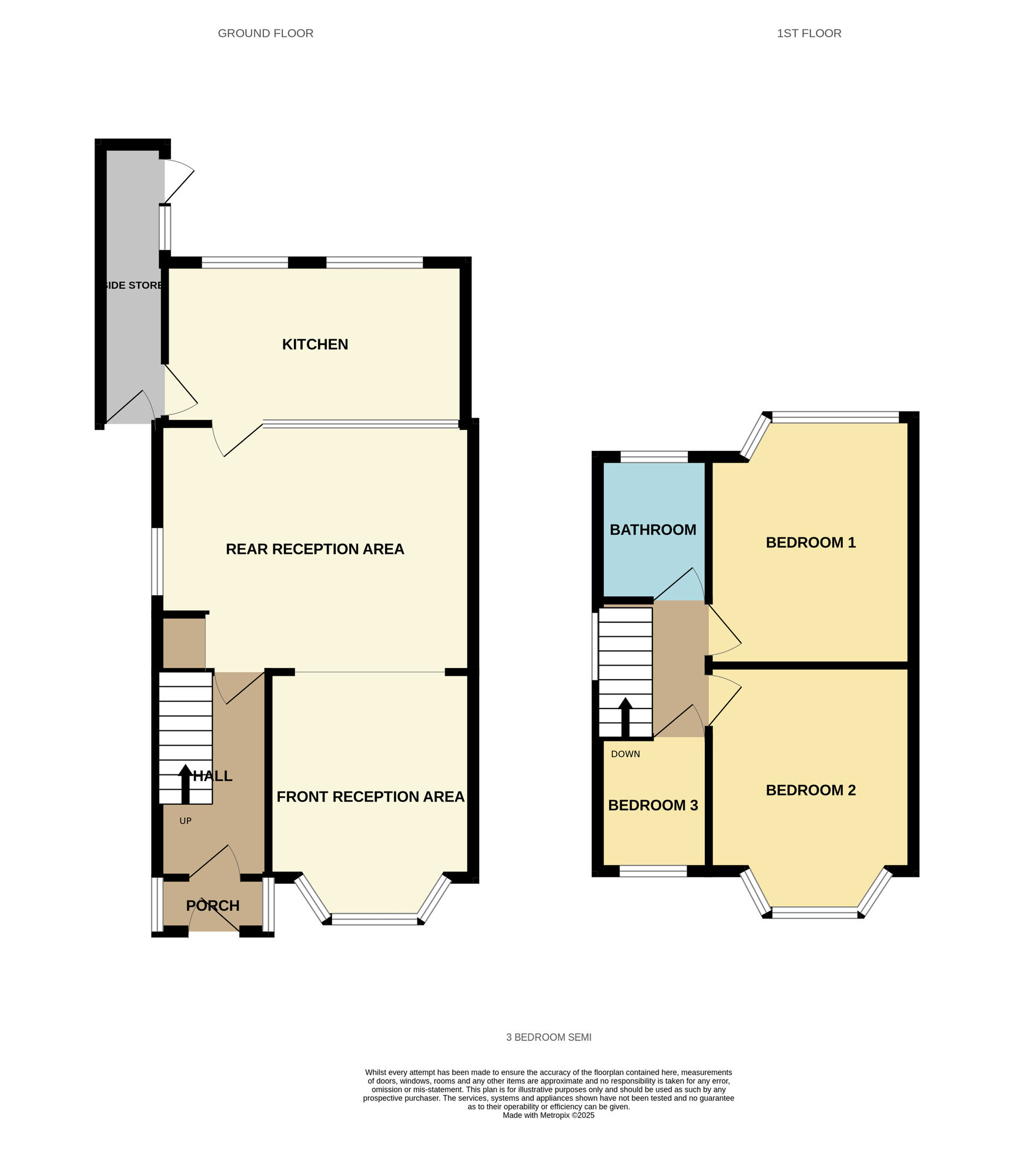 Floorplan of 3 bedroom Semi Detached House for sale, Aldershaw Road, Birmingham, West Midlands, B26