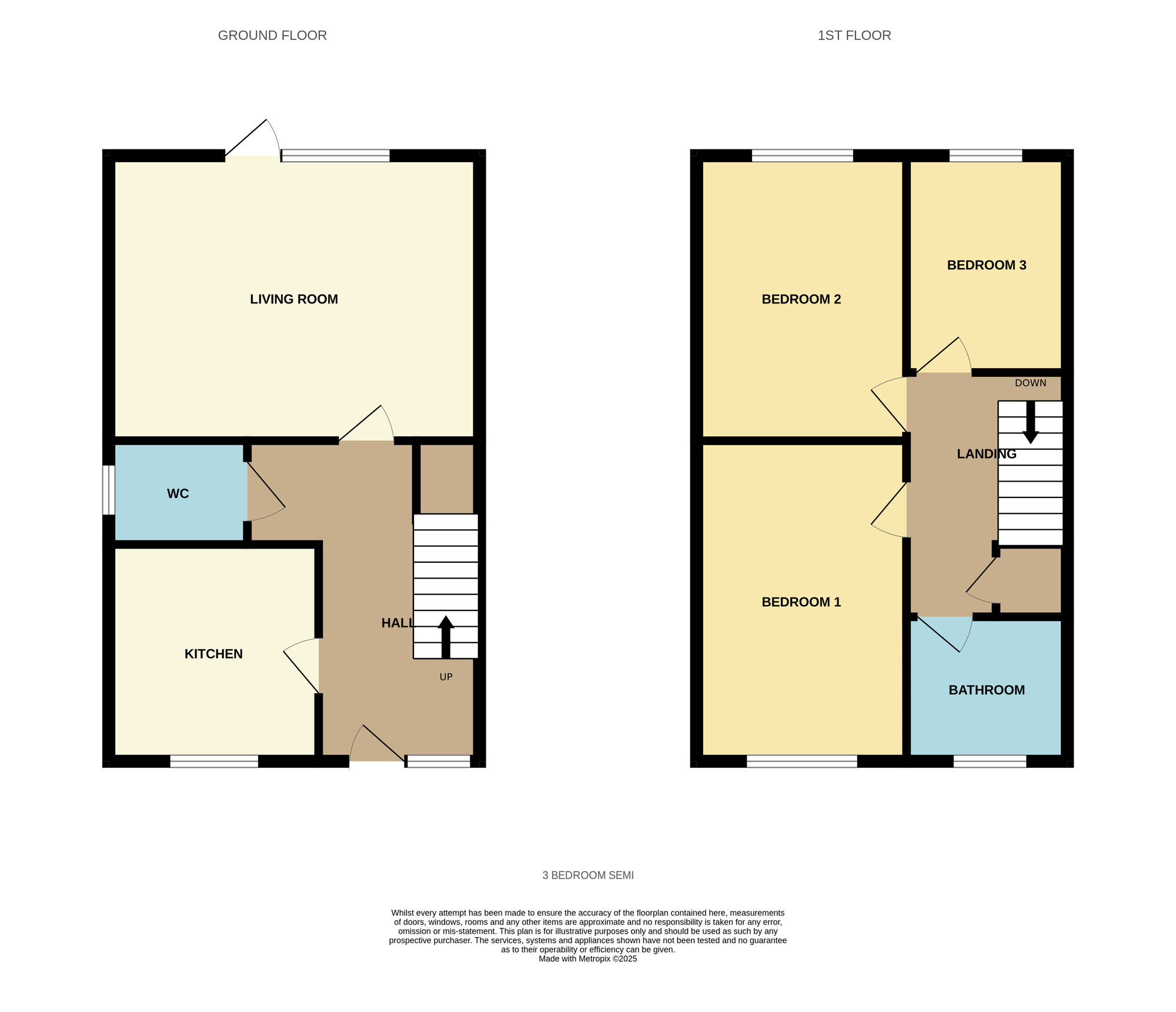 Floorplan of 3 bedroom Semi Detached House for sale, Lilleshall Road, Birmingham, West Midlands, B26