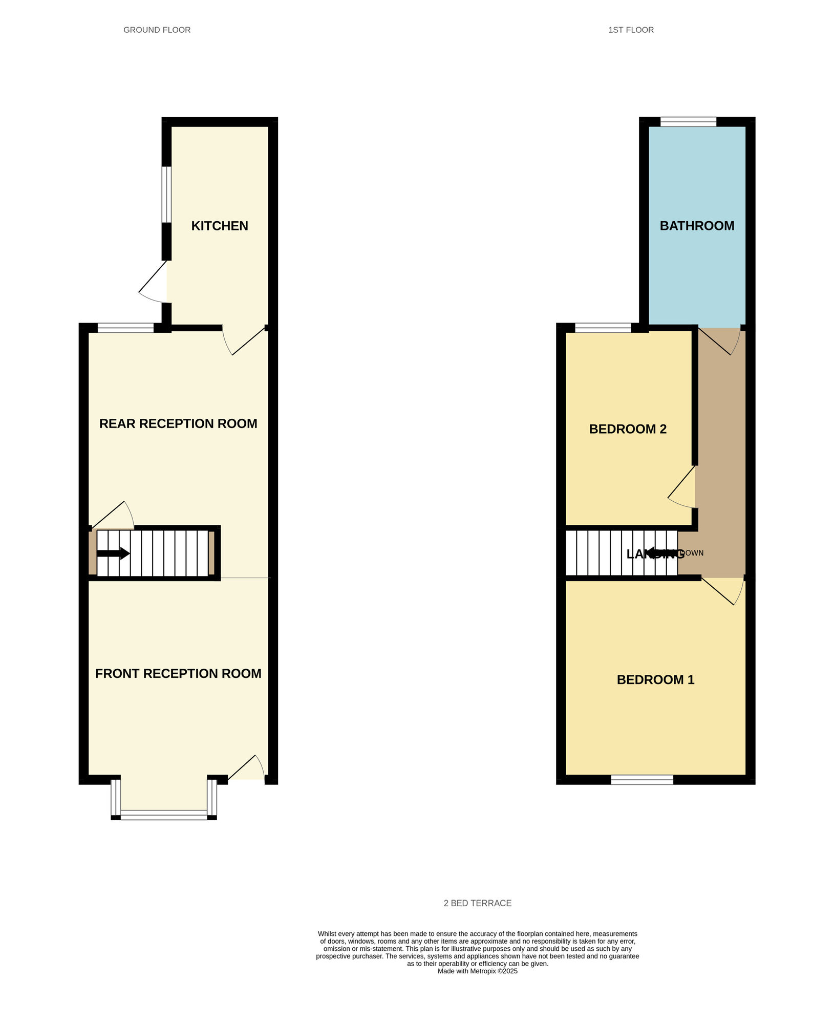 Floorplan of 2 bedroom Mid Terrace House for sale, Deakins Road, Birmingham, West Midlands, B25