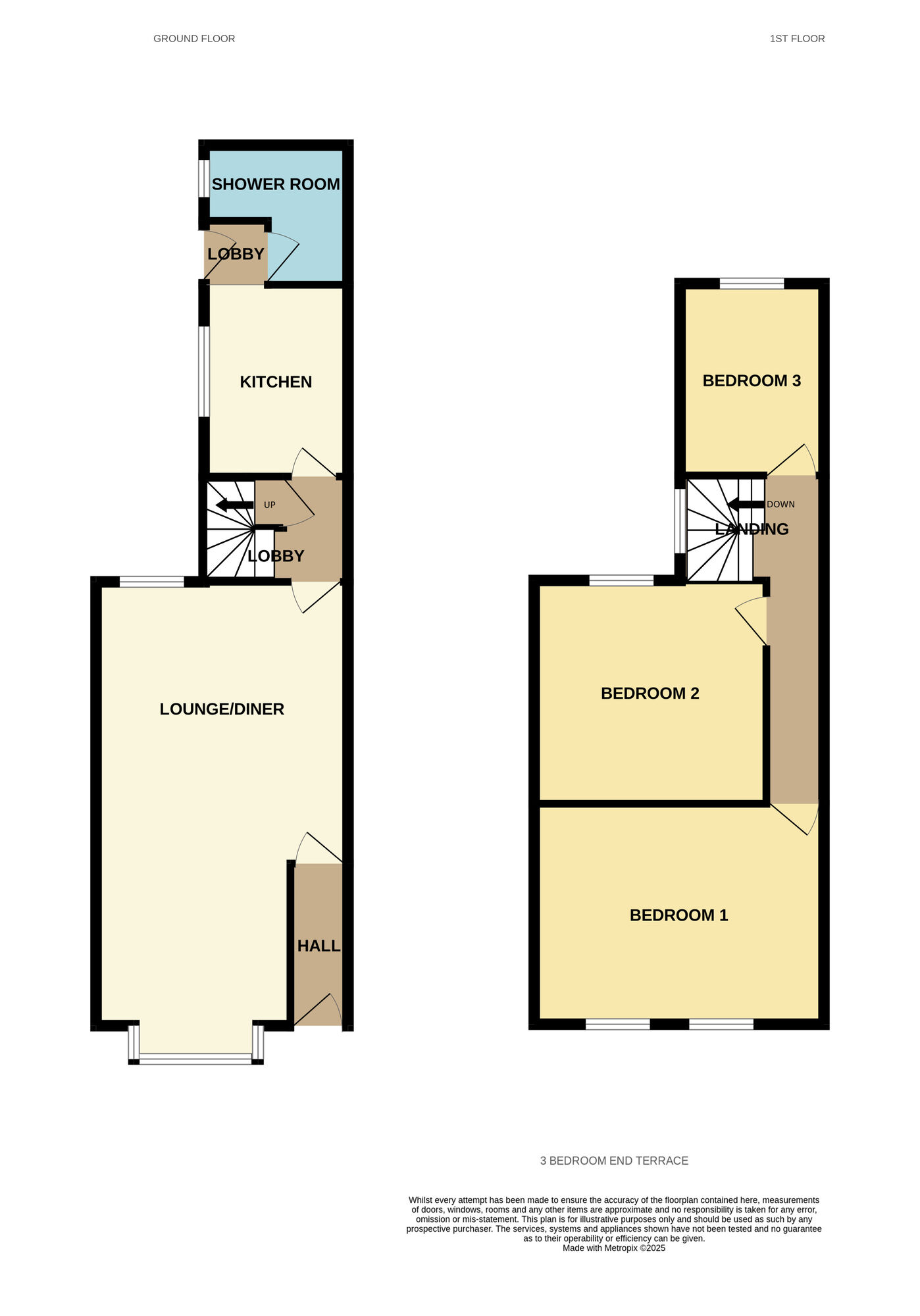 Floorplan of 3 bedroom End Terrace House for sale, Gladstone Road, Yardley, West Midlands, B26