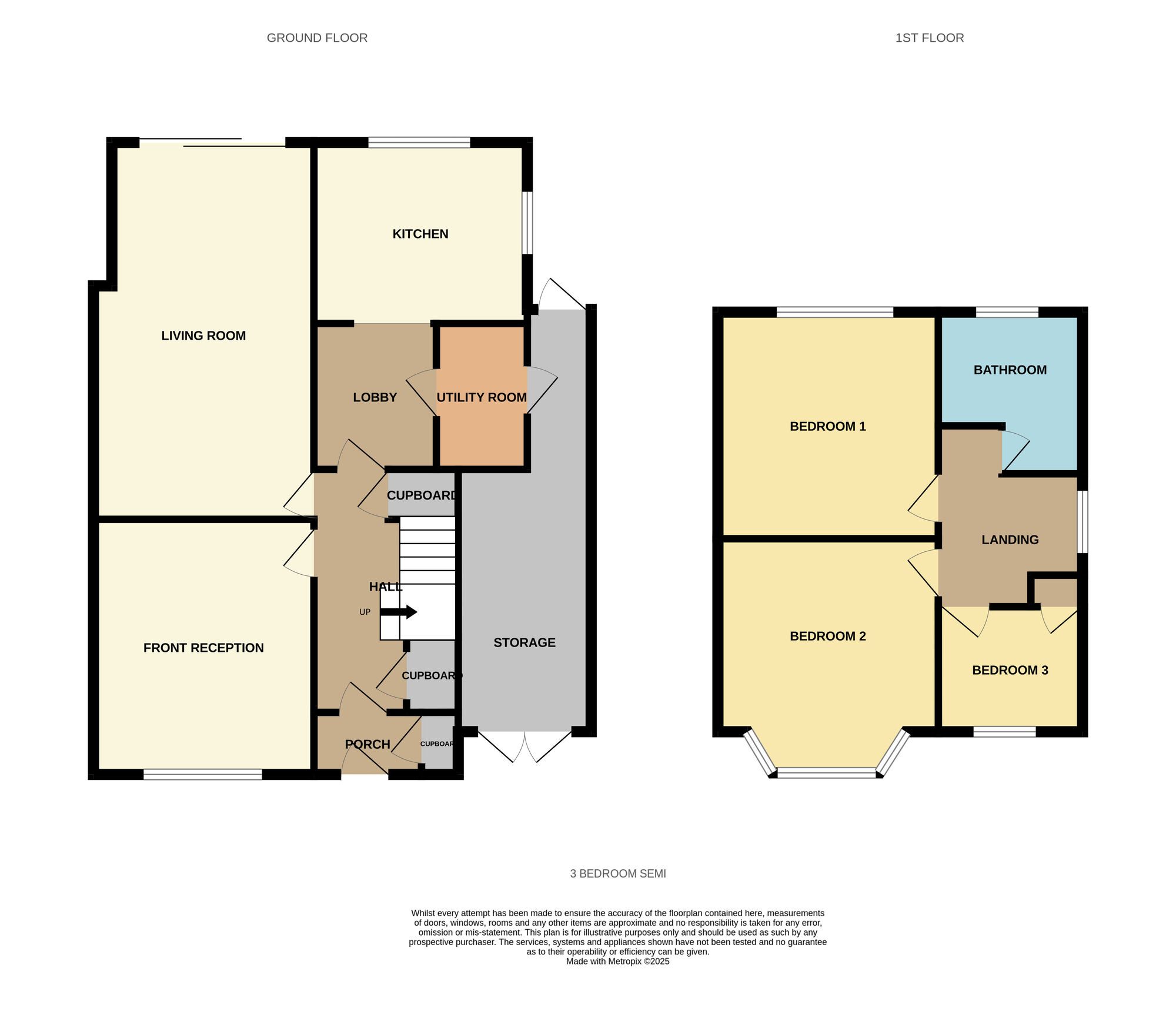 Floorplan of 3 bedroom Semi Detached House for sale, Hob Moor Road, Small Heath, West Midlands, B10
