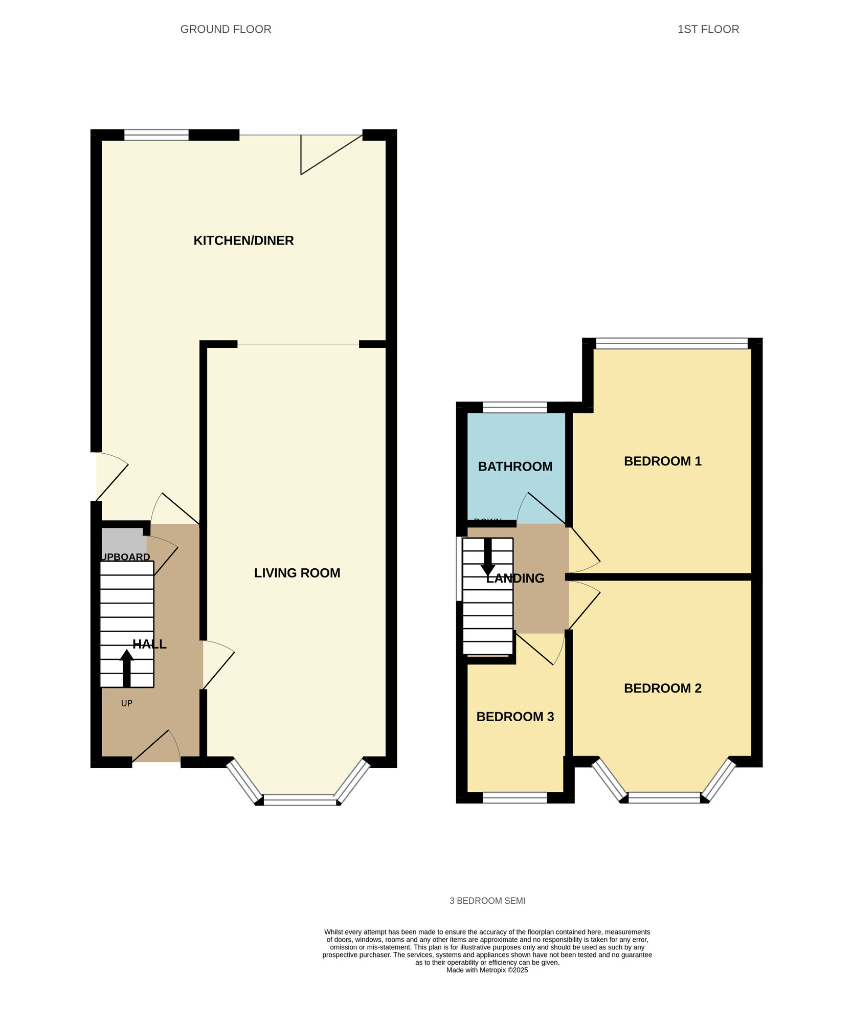 Floorplan of 3 bedroom Semi Detached House for sale, Whitecroft Road, Birmingham, West Midlands, B26