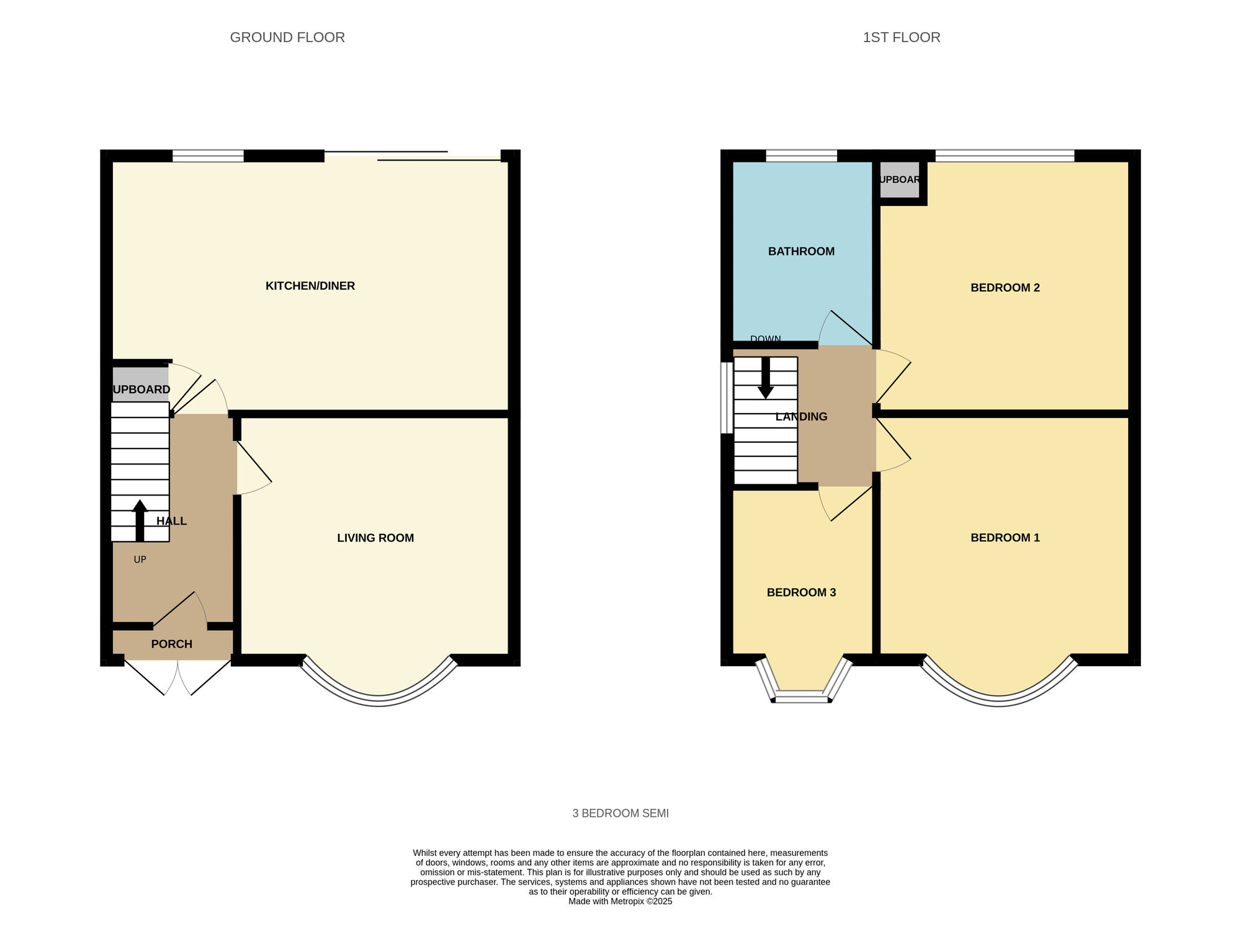 Floorplan of 3 bedroom Semi Detached House for sale, Old Farm Road, Birmingham, West Midlands, B33