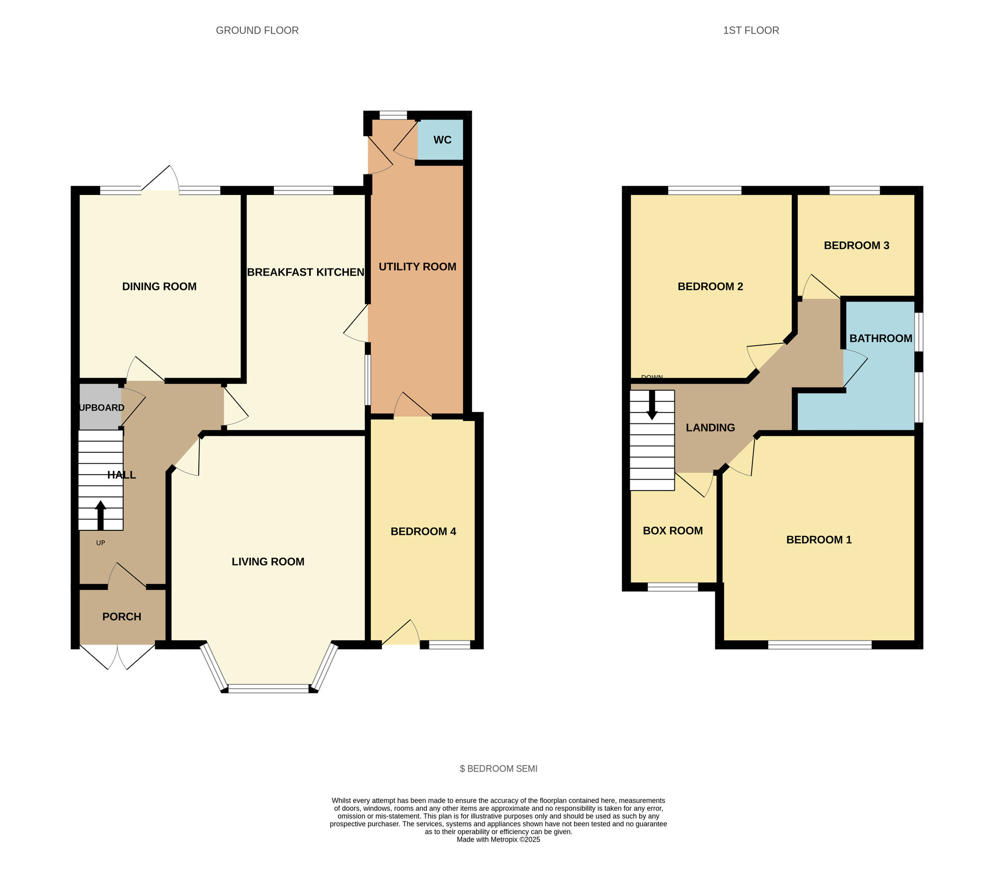 Floorplan of 4 bedroom Semi Detached House for sale, Church Road, Yardley, West Midlands, B33