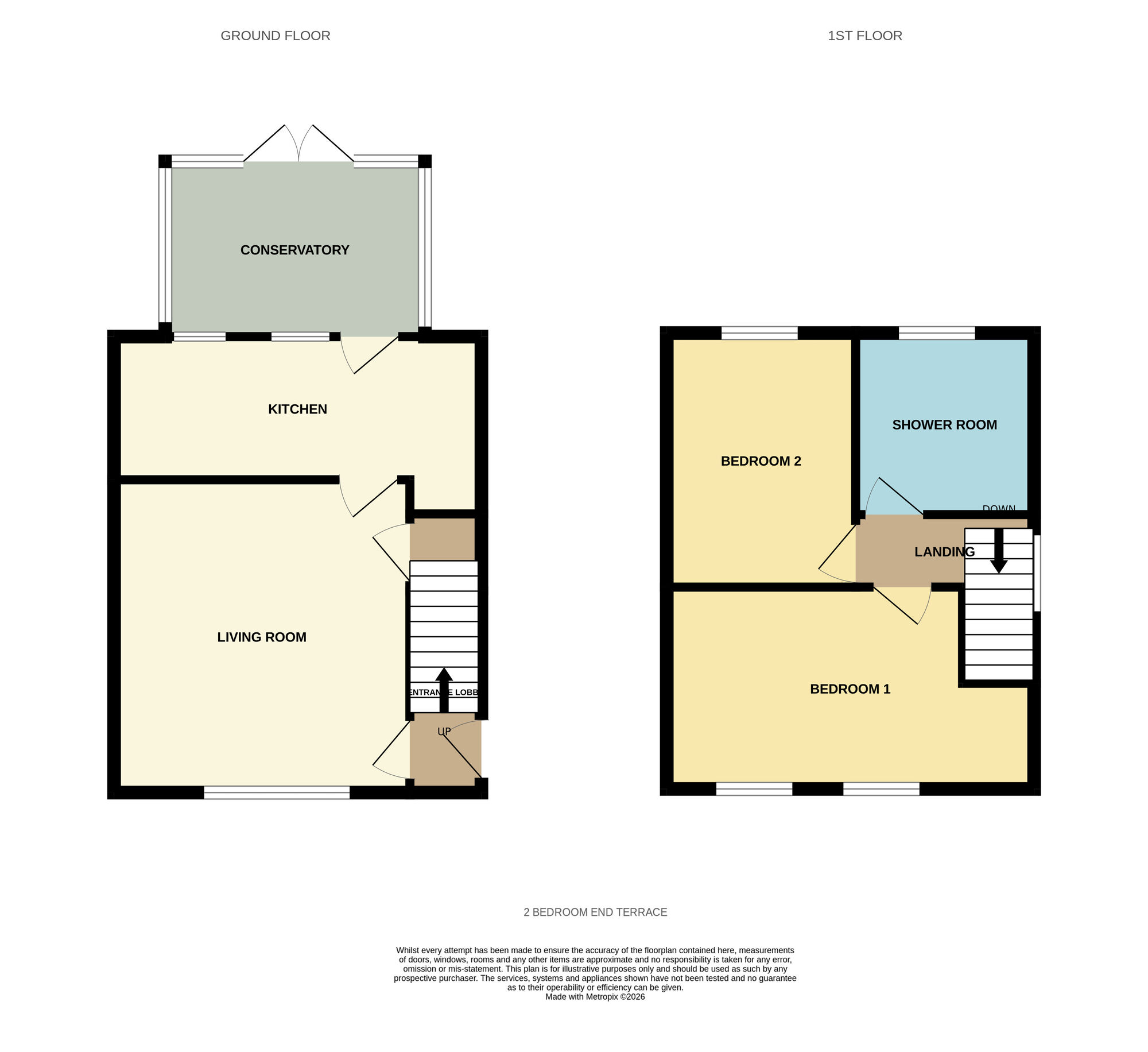 Floorplan of 2 bedroom End Terrace House for sale, Eddish Road, Birmingham, West Midlands, B33