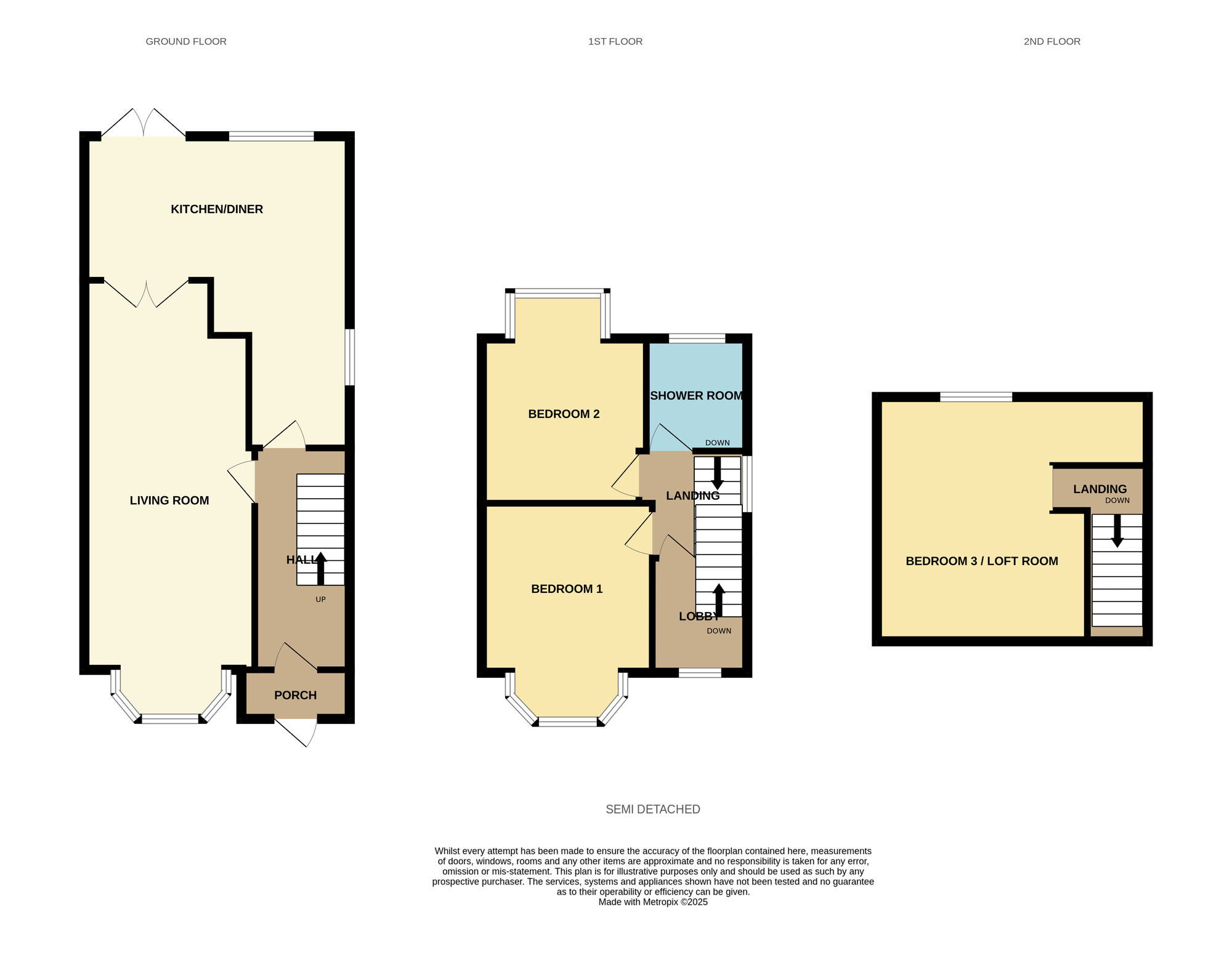 Floorplan of 3 bedroom Semi Detached House for sale, Rectory Park Road, Birmingham, West Midlands, B26