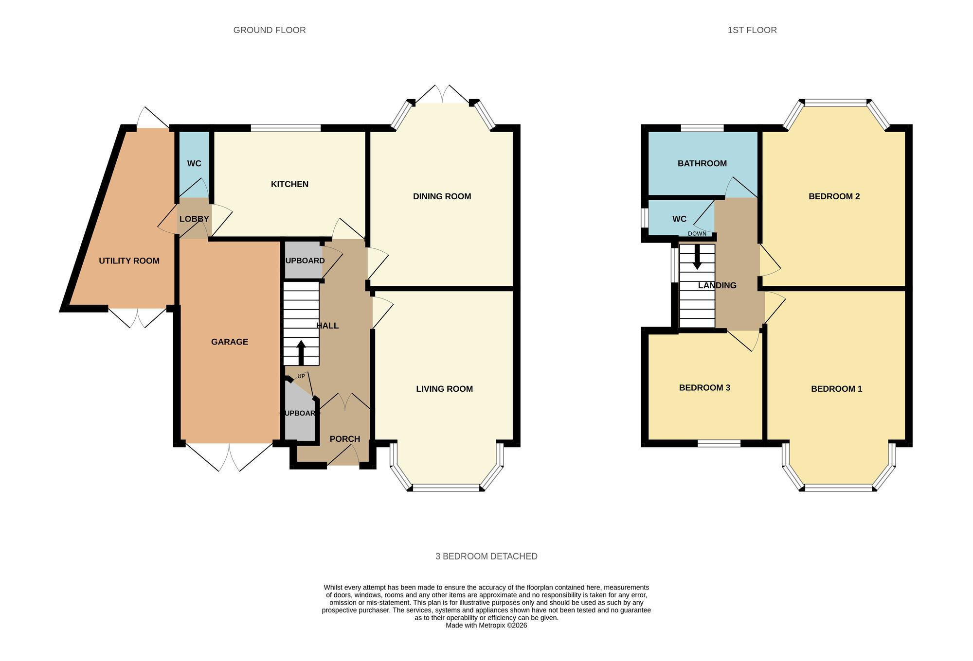 Floorplan of 3 bedroom Detached House for sale, Farnol Road, Birmingham, West Midlands, B26