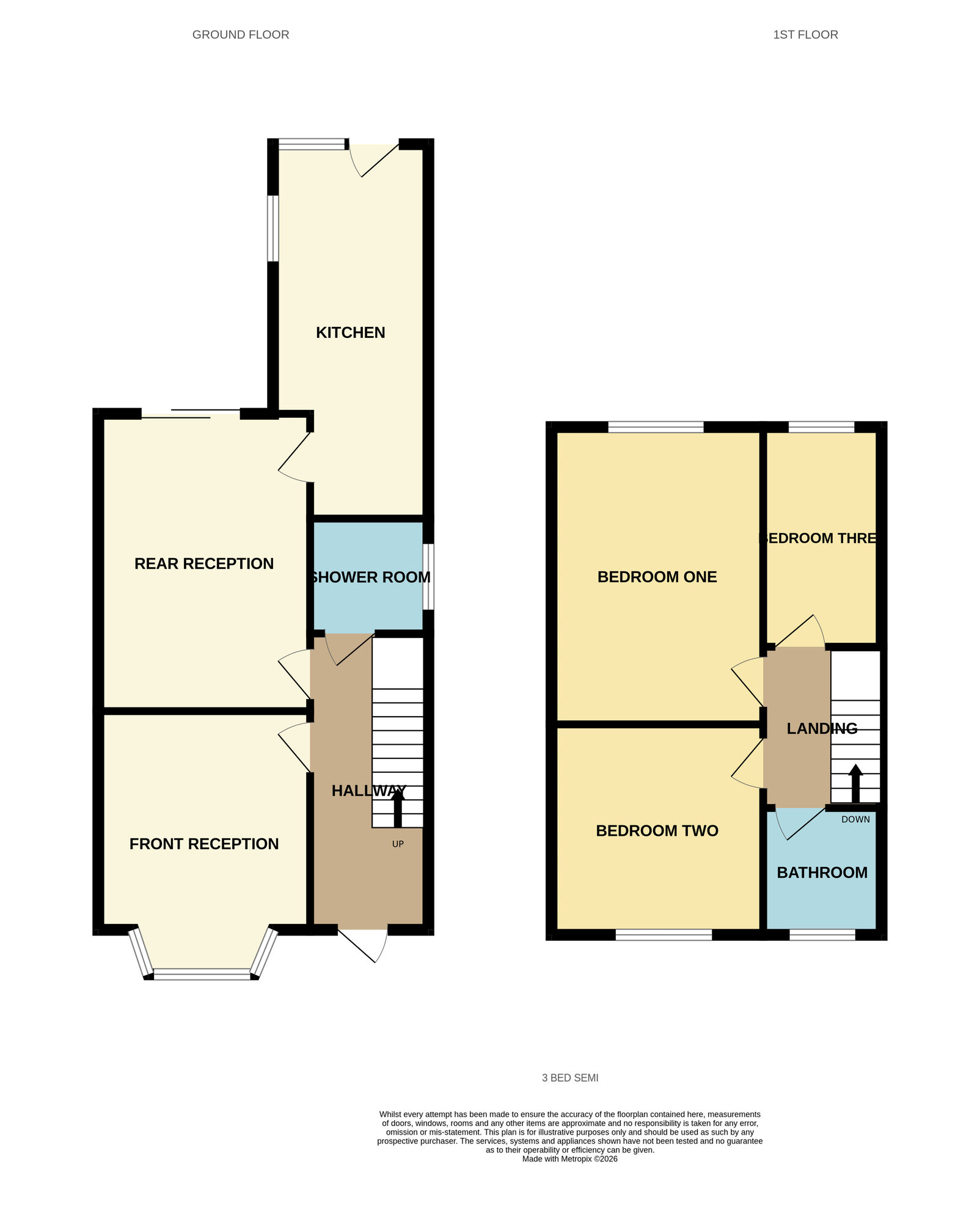 Floorplan of 3 bedroom Semi Detached House to rent, Oakhurst Road, Birmingham, West Midlands, B27