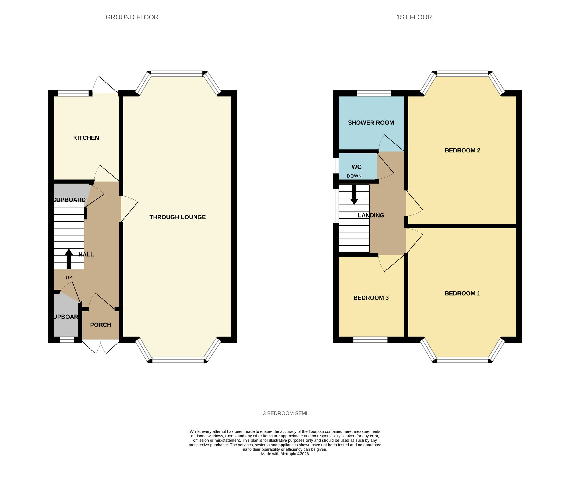 Floorplan of 3 bedroom Semi Detached House for sale, Garretts Green Lane, Birmingham, West Midlands, B26