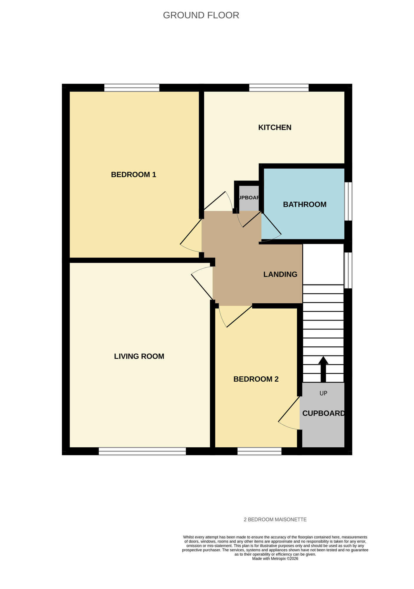 Floorplan of 2 bedroom Flat for sale, Gayhurst Drive, Birmingham, West Midlands, B25