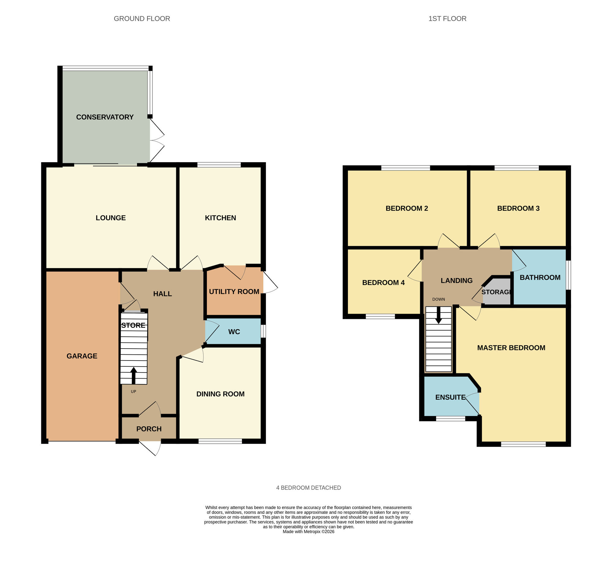 Floorplan of 4 bedroom Detached House for sale, Eaton Wood Drive, West Midlands, B26