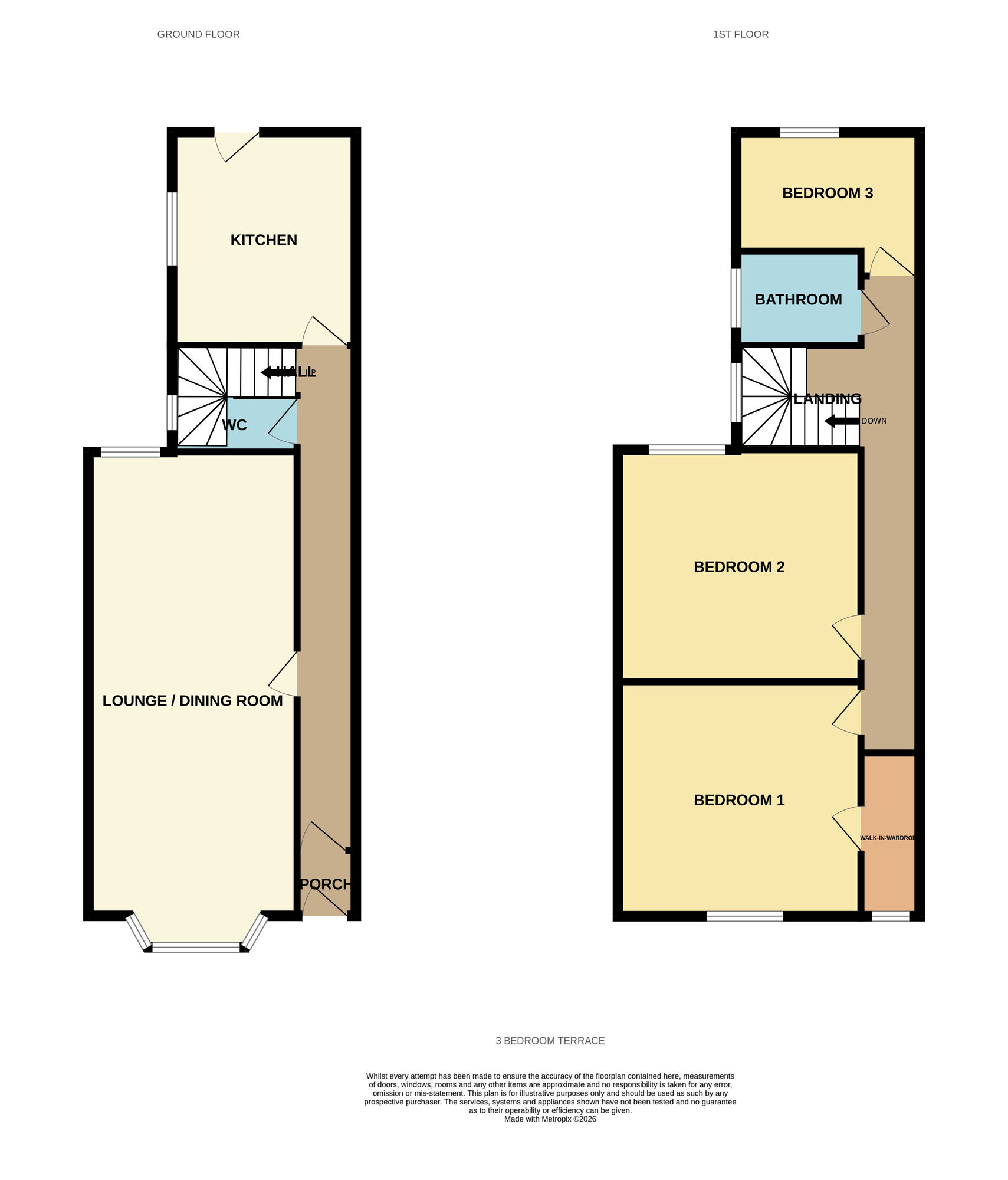 Floorplan of 3 bedroom Mid Terrace House for sale, Gladys Road, Birmingham, West Midlands, B25