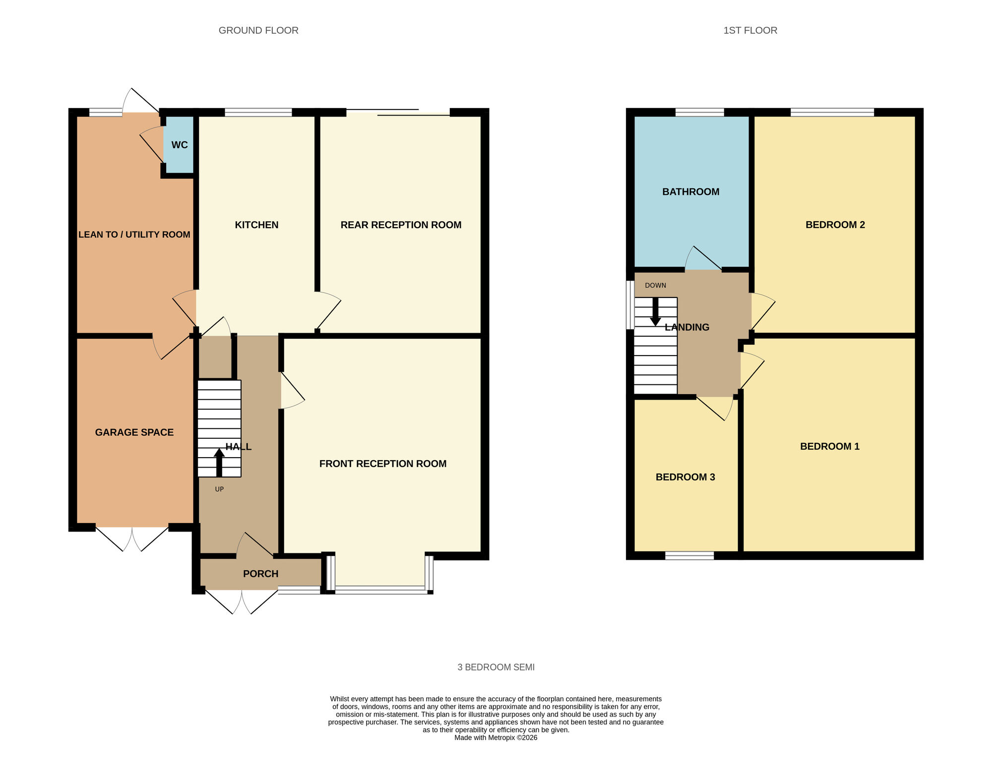 Floorplan of 3 bedroom Semi Detached House for sale, Howard Road, Yardley, West Midlands, B25