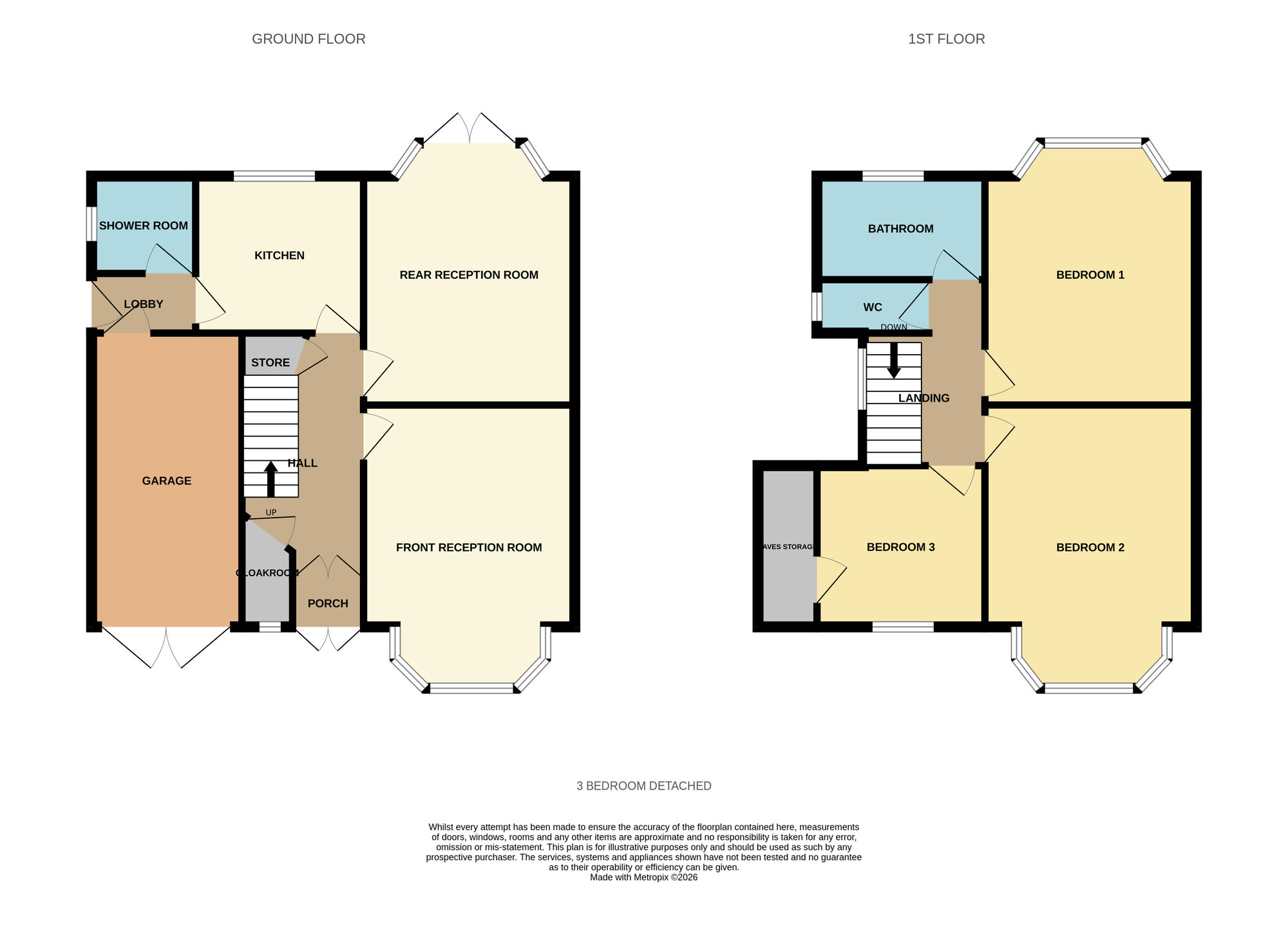 Floorplan of 3 bedroom Detached House for sale, Vibart Road, Birmingham, West Midlands, B26
