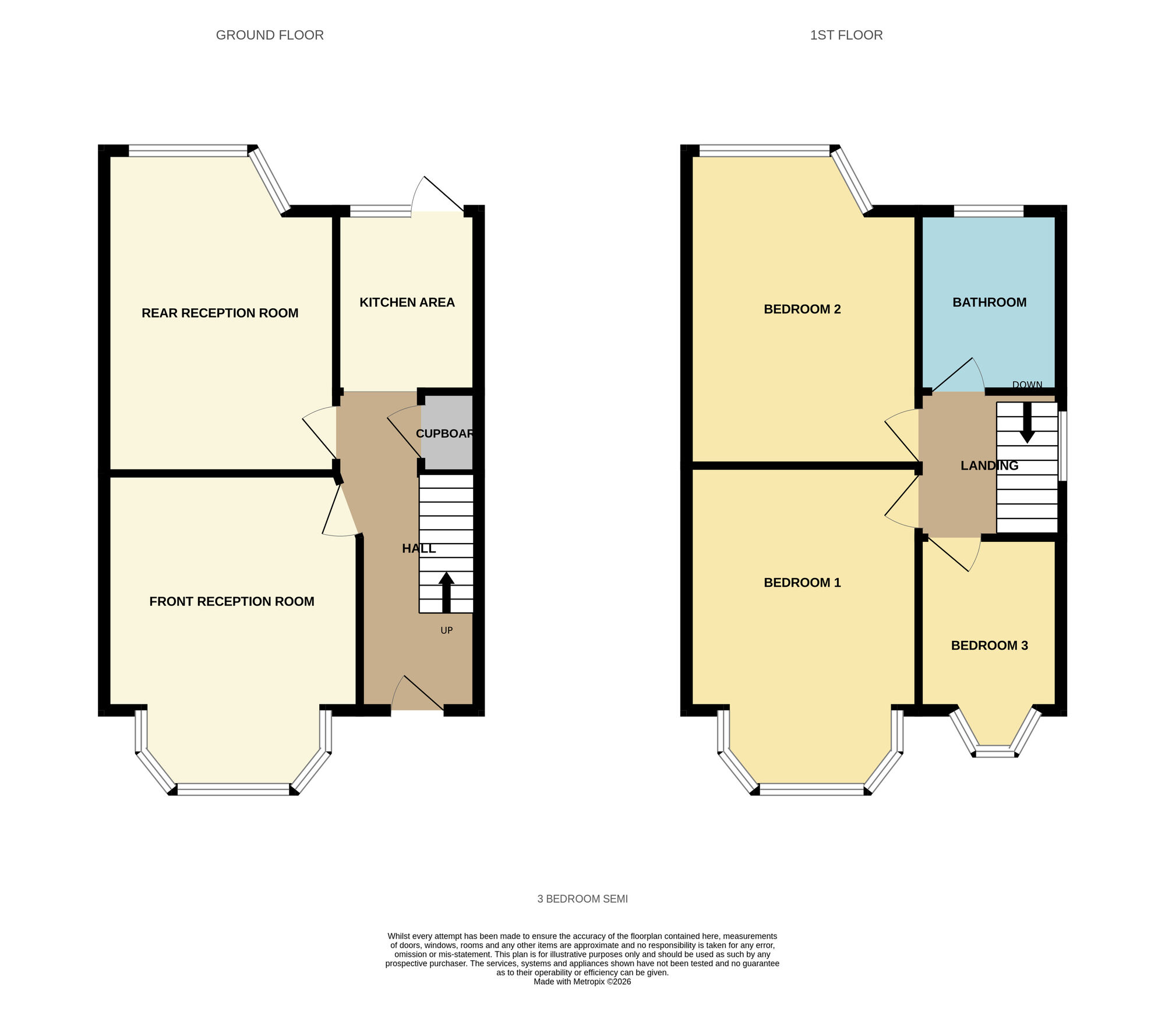 Floorplan of 3 bedroom Semi Detached House for sale, Church Road, Yardley, West Midlands, B25