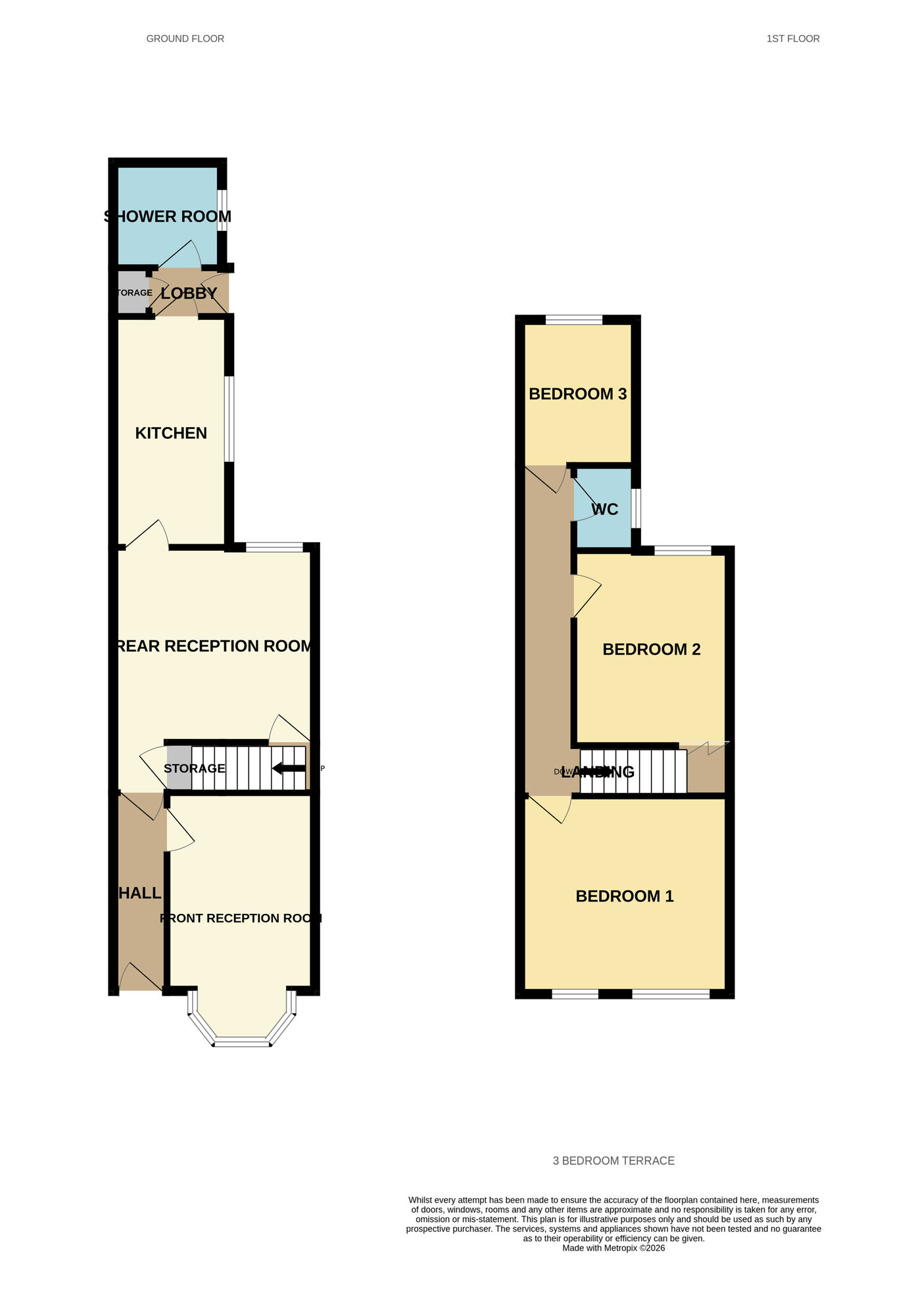 Floorplan of 3 bedroom Mid Terrace House for sale, St. Benedicts Road, Birmingham, West Midlands, B10