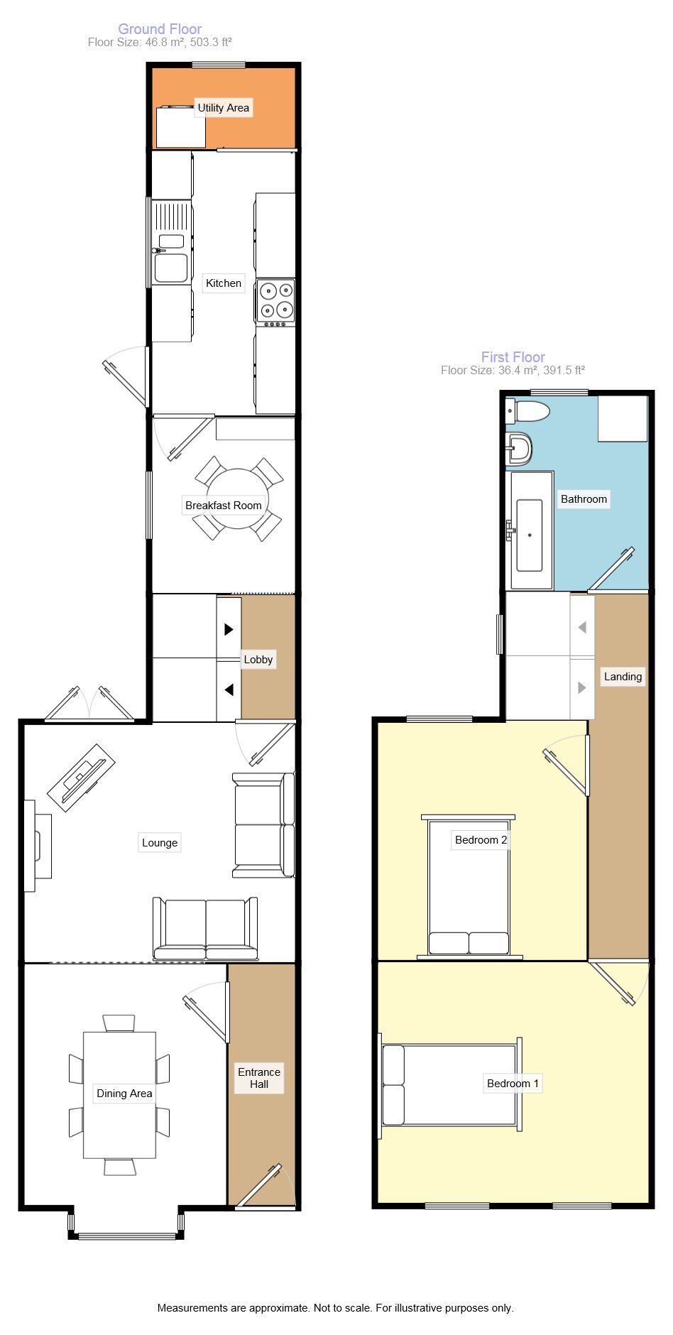 Floorplan of 2 bedroom Mid Terrace House for sale, Yew Tree Lane, Yardley, Birmingham, B26